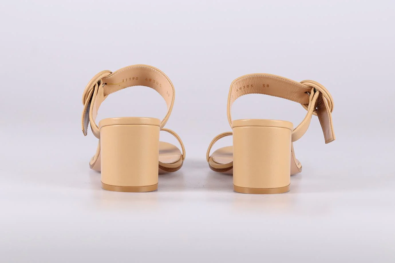 GIANVITO ROSSI LEATHER MULES EU 38 UK 5 US 8 - Image 4