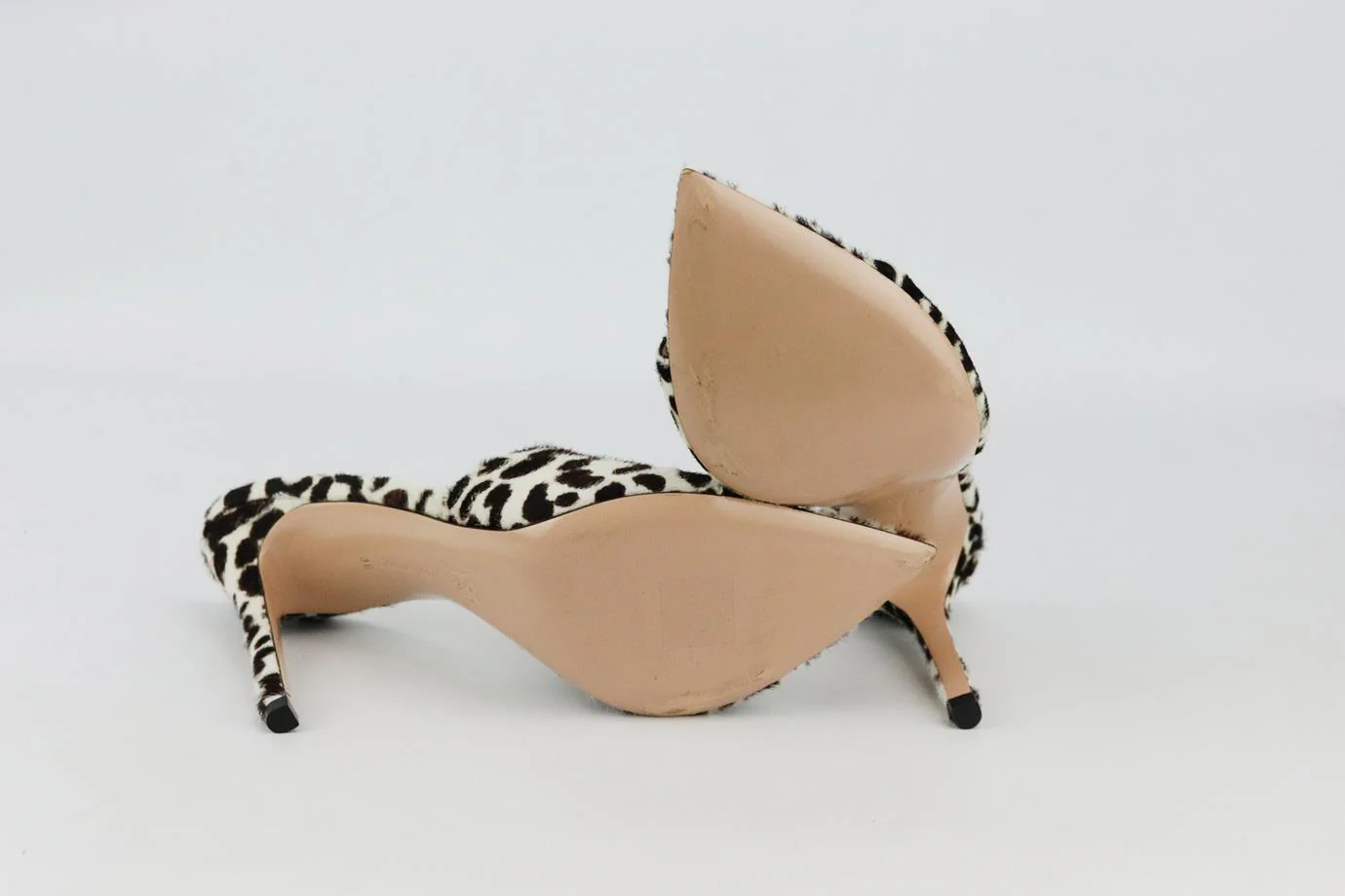 GIANVITO ROSSI LEOPARD PRINT CALF HAIR MULES EU 38 UK 5 US 8 - Image 5