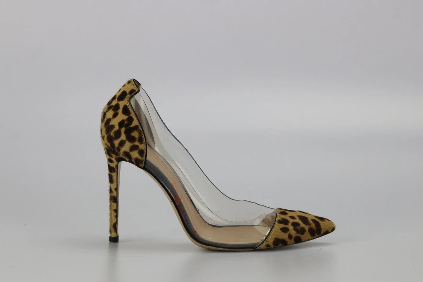 GIANVITO ROSSI LEOPARD PRINT PVC AND CALF HAIR PUMPS EU 37.5 UK 4.5 US 7.5 - Image 2