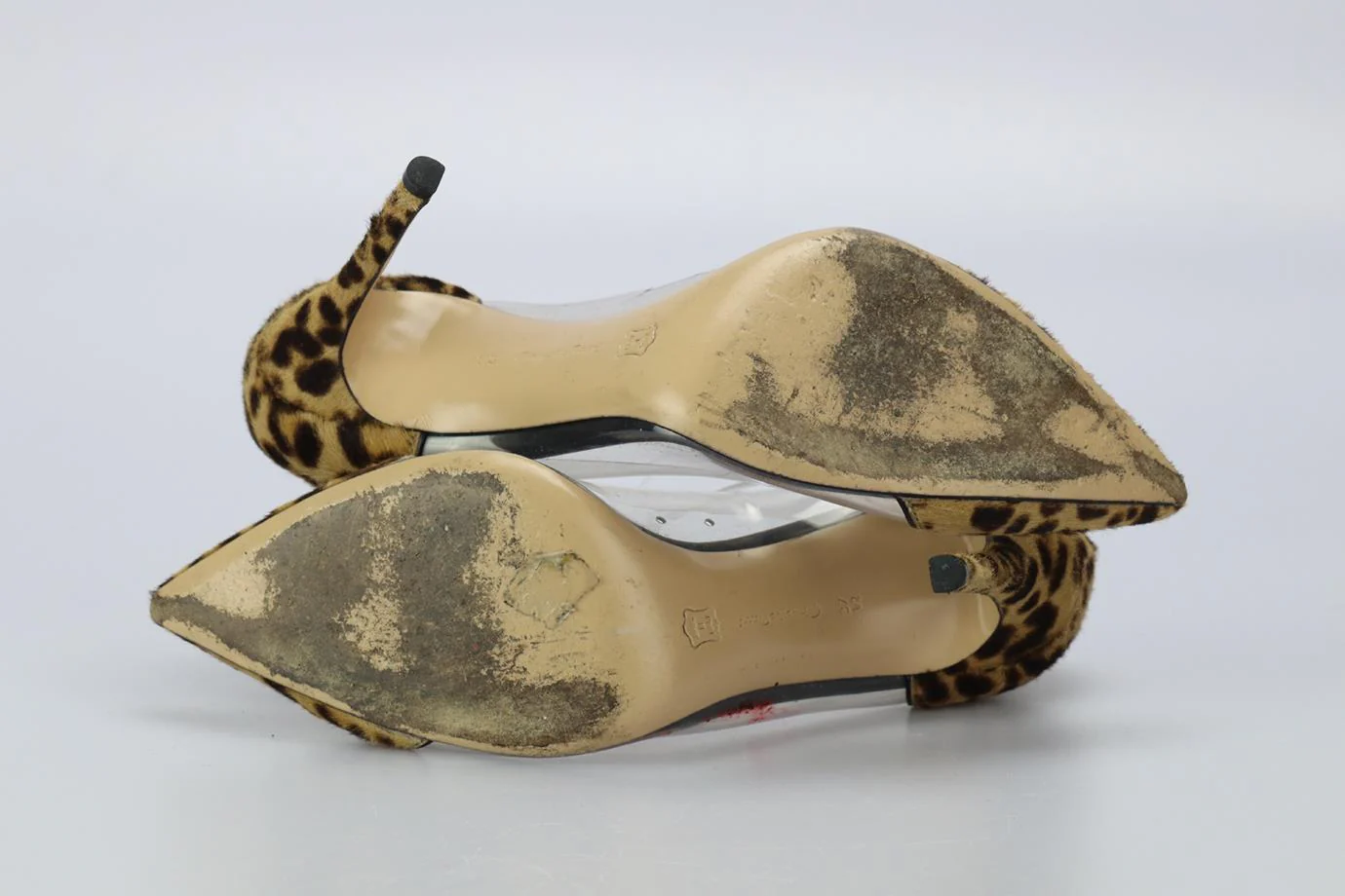GIANVITO ROSSI LEOPARD PRINT PVC AND CALF HAIR PUMPS EU 37.5 UK 4.5 US 7.5 - Image 5
