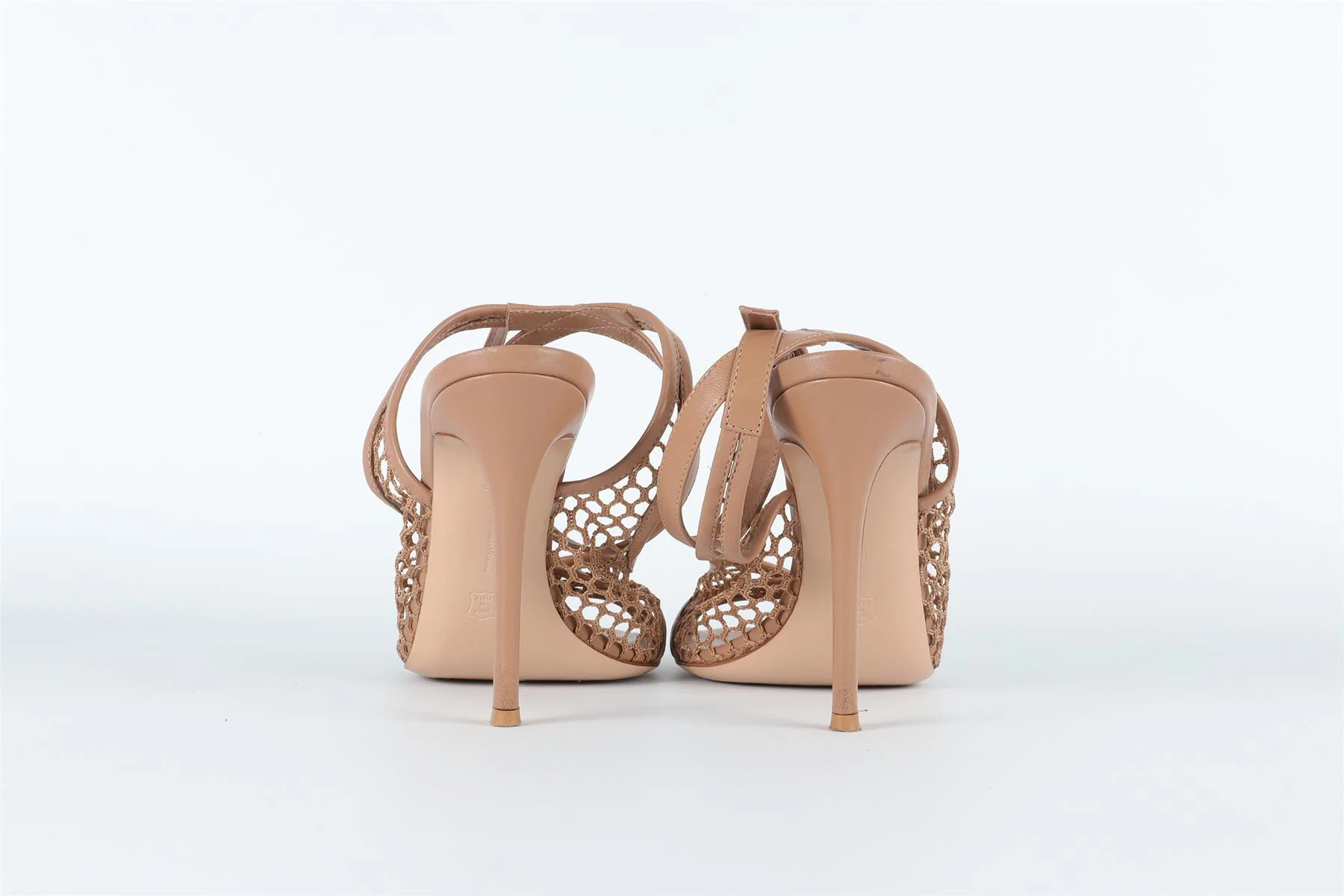 GIANVITO ROSSI NUDE MESH SANDALS EU 39.5 UK 6.5 US 9.5 - Image 5