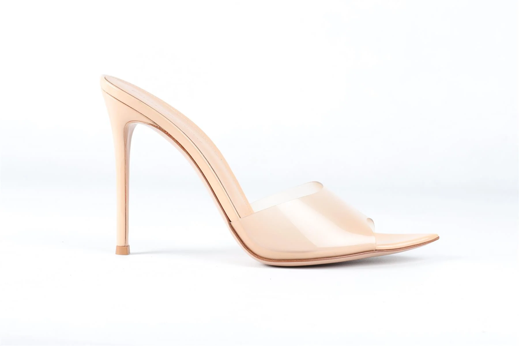 GIANVITO ROSSI NUDE PVC AND PATENT LEATHER MULES EU 40 UK 7 US 10 - Image 2