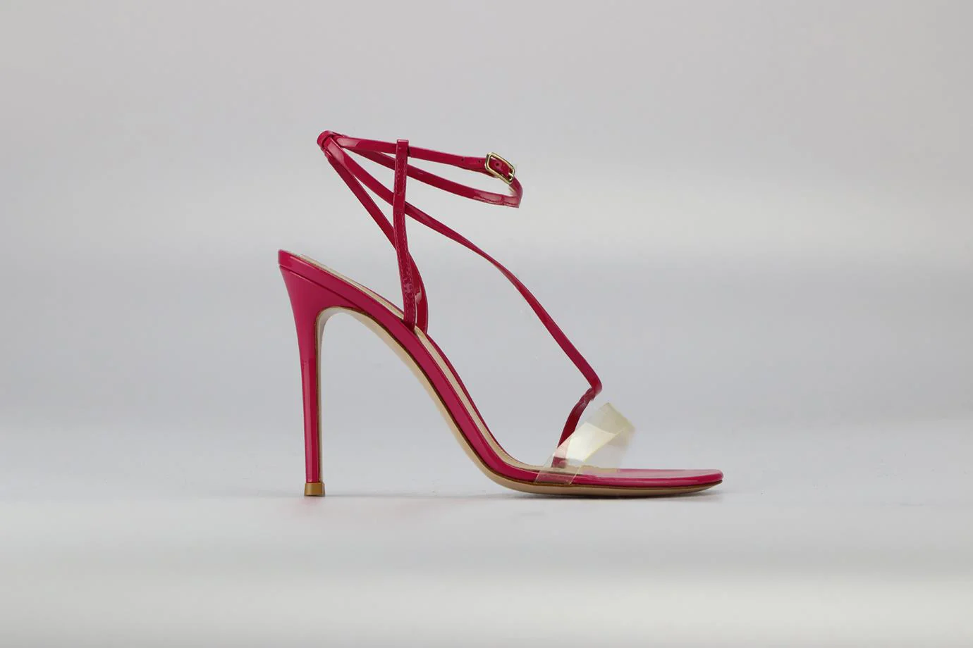 GIANVITO ROSSI PATENT LEATHER AND PVC SANDALS EU 38 UK 5 US 8 - Image 2