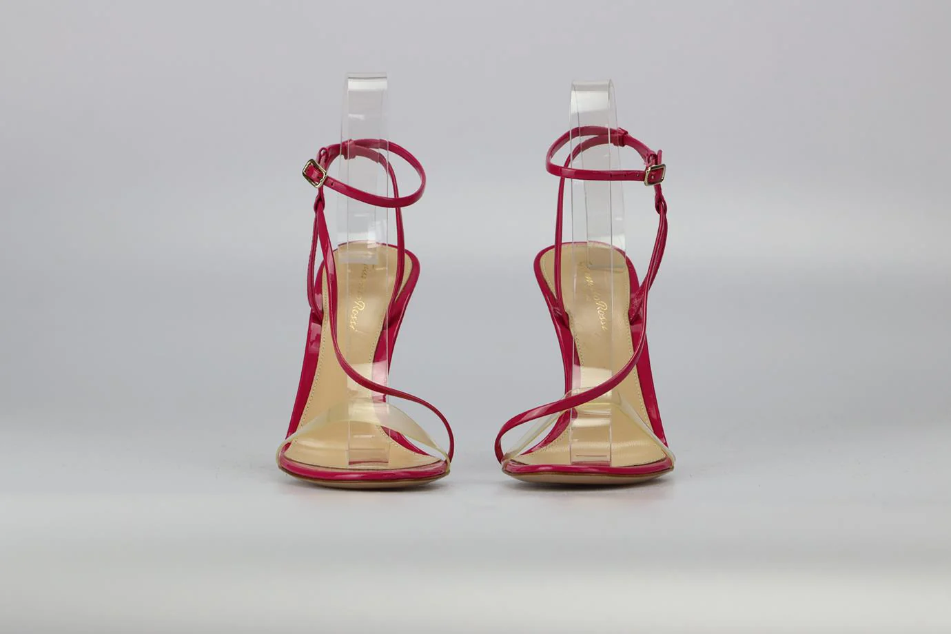 GIANVITO ROSSI PATENT LEATHER AND PVC SANDALS EU 38 UK 5 US 8 - Image 3