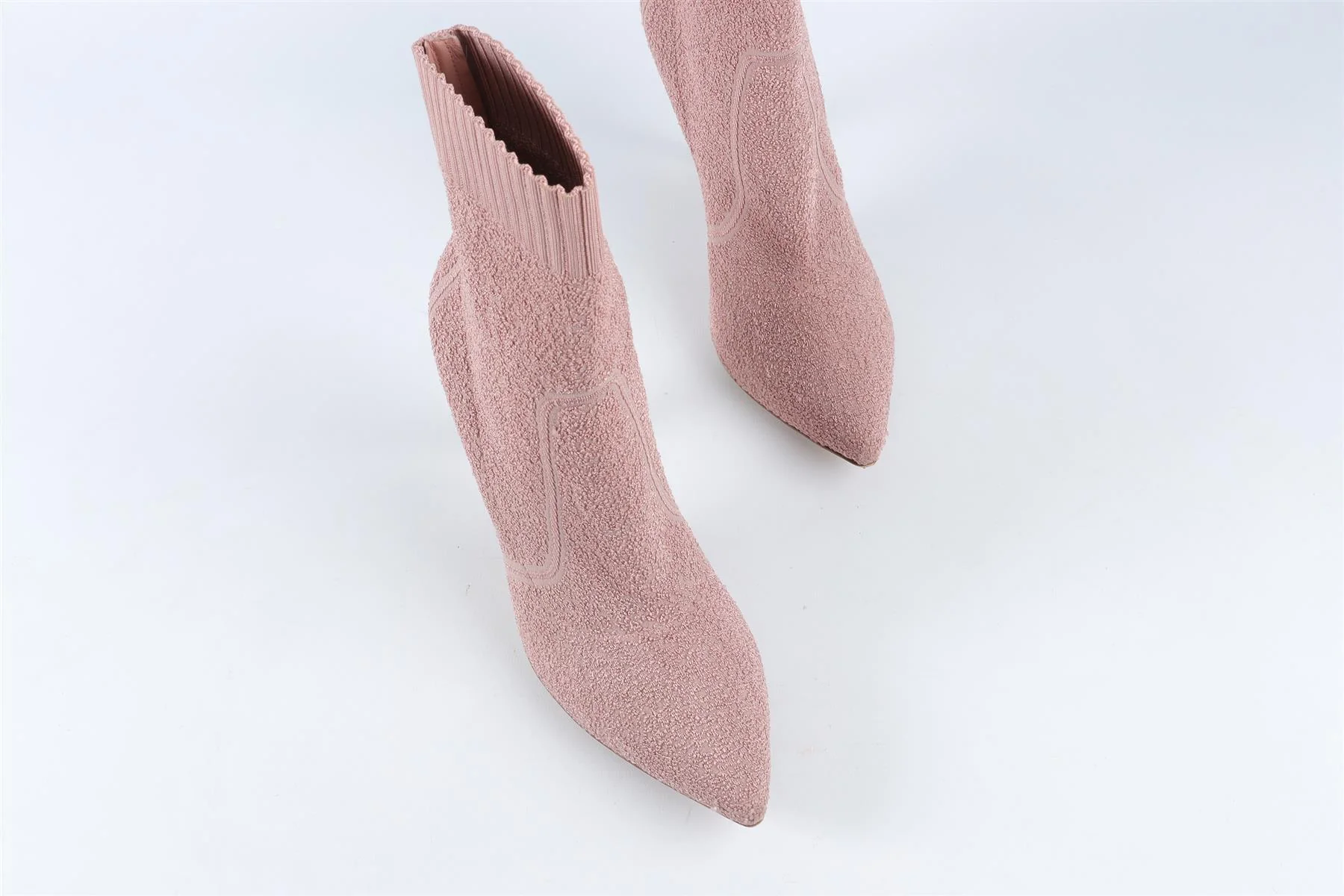 GIANVITO ROSSI PINK KNIT ANKLE BOOTS EU 38.5 UK 5.5 US 8.5 - Image 4