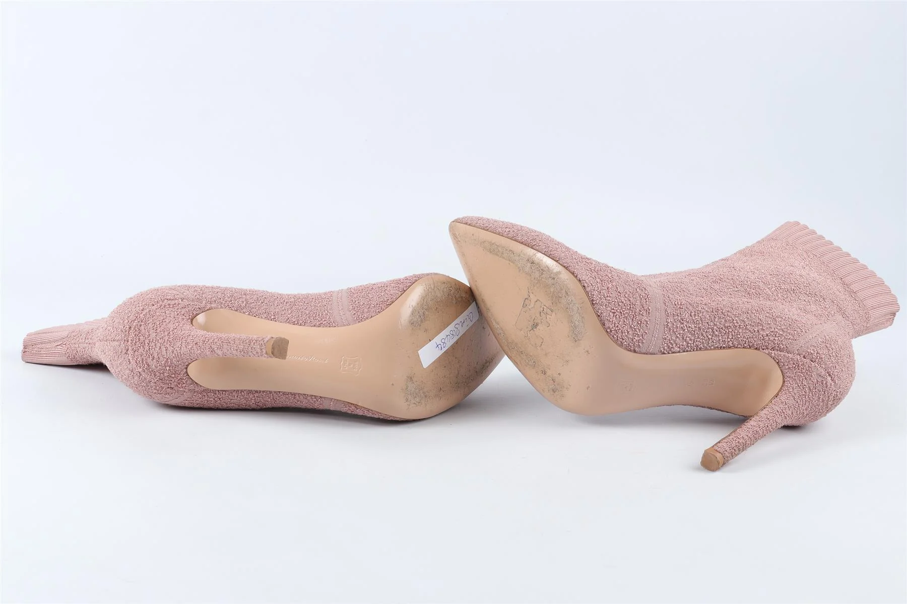 GIANVITO ROSSI PINK KNIT ANKLE BOOTS EU 38.5 UK 5.5 US 8.5 - Image 6