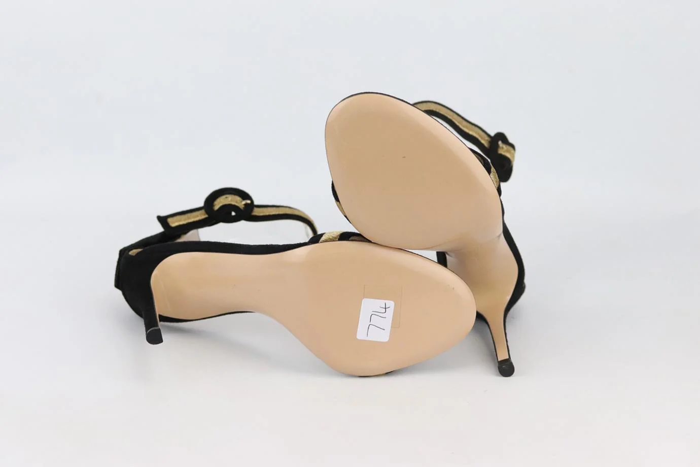 GIANVITO ROSSI POROFINO EMBROIDERED SUEDE SANDALS EU 38 UK 5 US 8 - Image 5