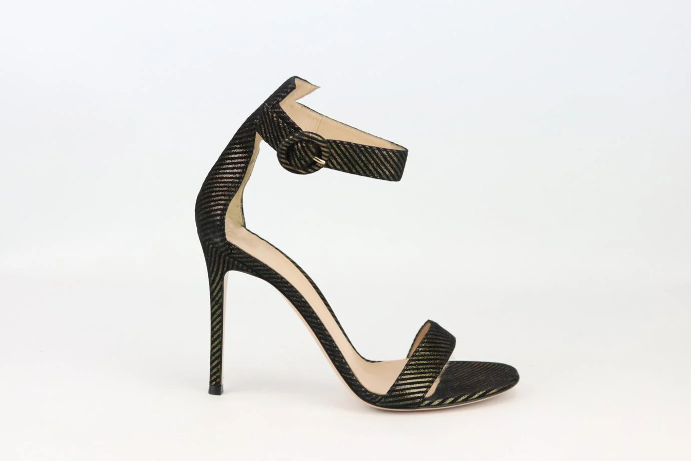 GIANVITO ROSSI POROFINO METALLIC SUEDE SANDALS EU 38 UK 5 US 8 - Image 2