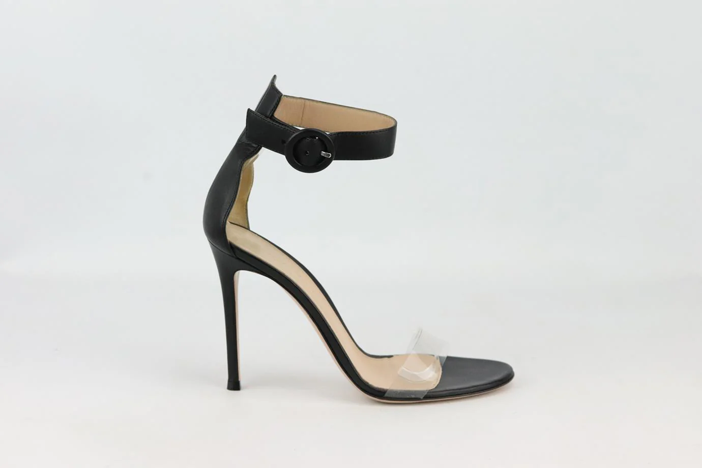 GIANVITO ROSSI PORTOFINO PVC AND LEATHER SANDALS EU 38 UK 5 US 8 - Image 2
