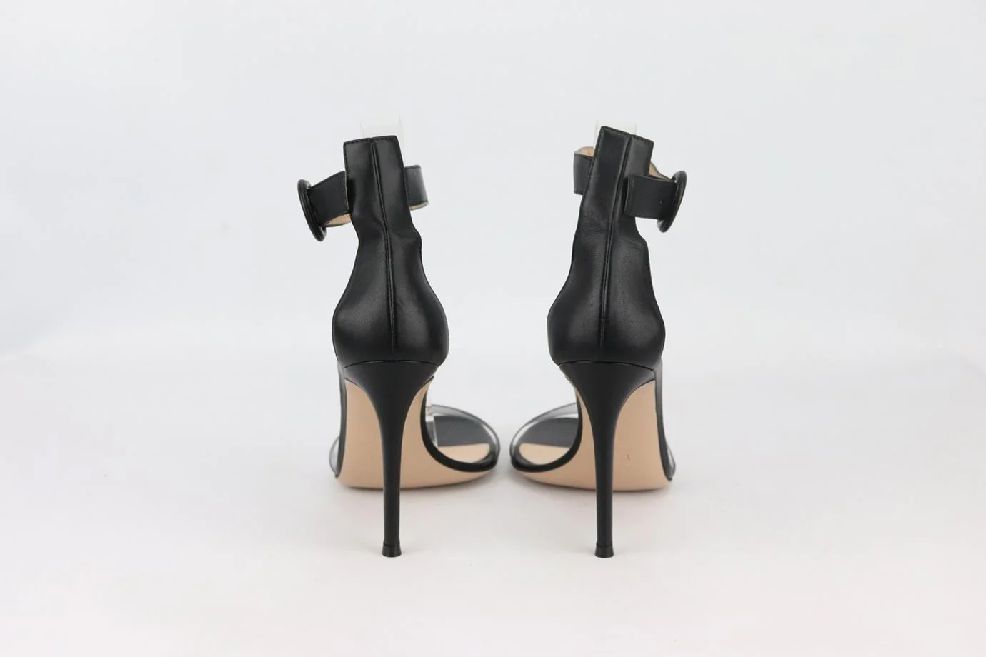 GIANVITO ROSSI PORTOFINO PVC AND LEATHER SANDALS EU 38 UK 5 US 8 - Image 4