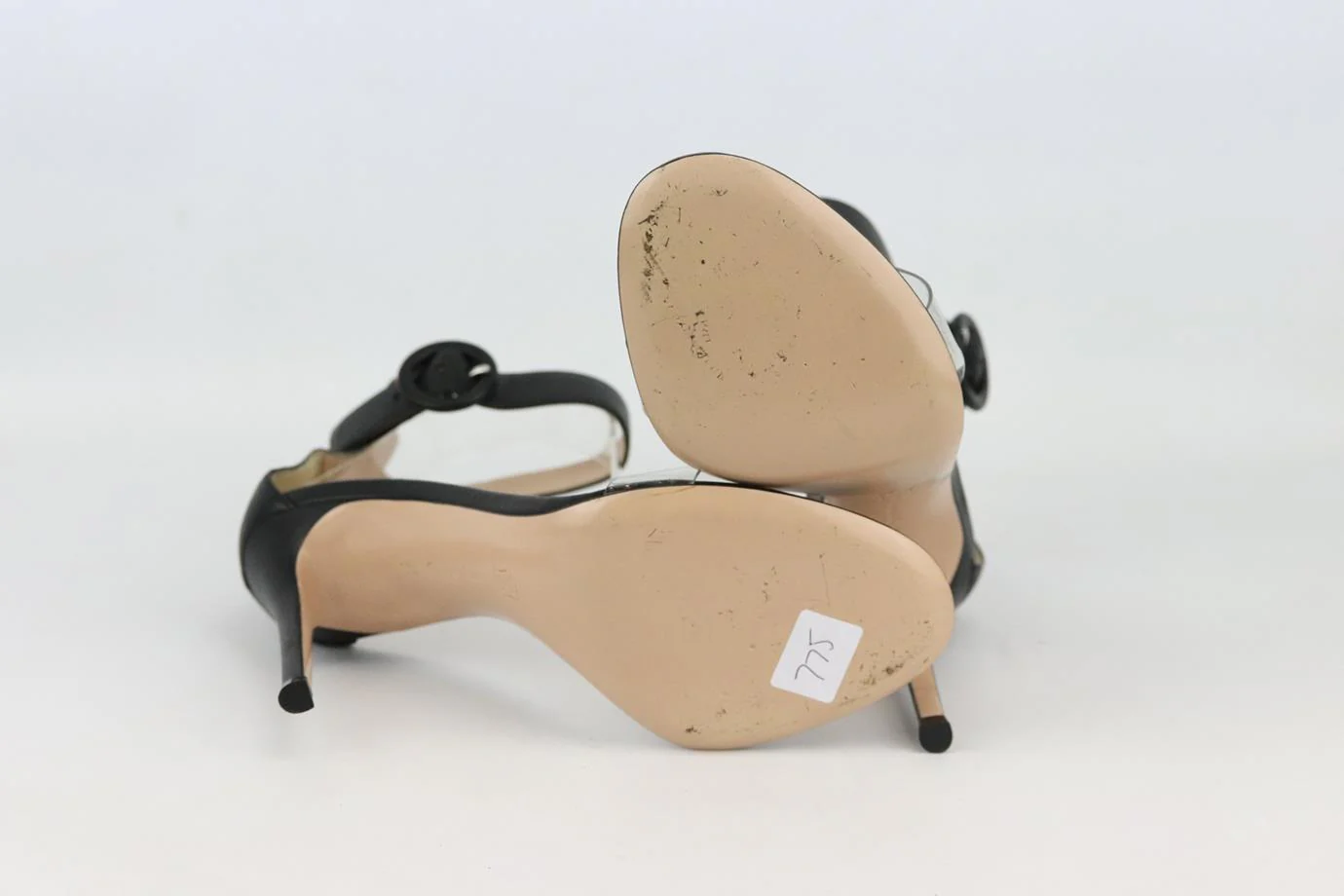 GIANVITO ROSSI PORTOFINO PVC AND LEATHER SANDALS EU 38 UK 5 US 8 - Image 5
