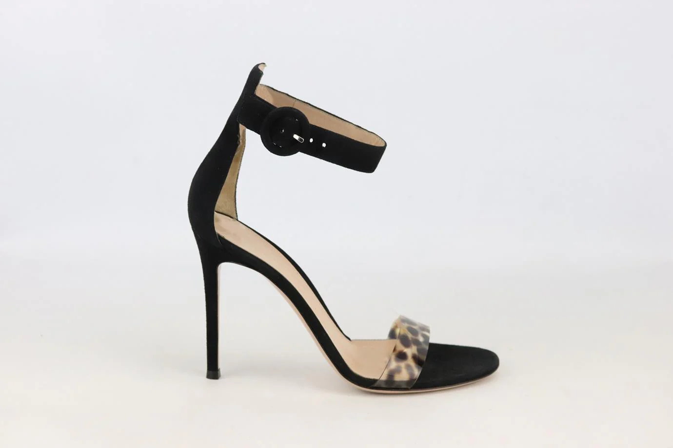 GIANVITO ROSSI PORTOFINO PVC AND SUEDE SANDALS EU 38 UK 5 US 8 - Image 2