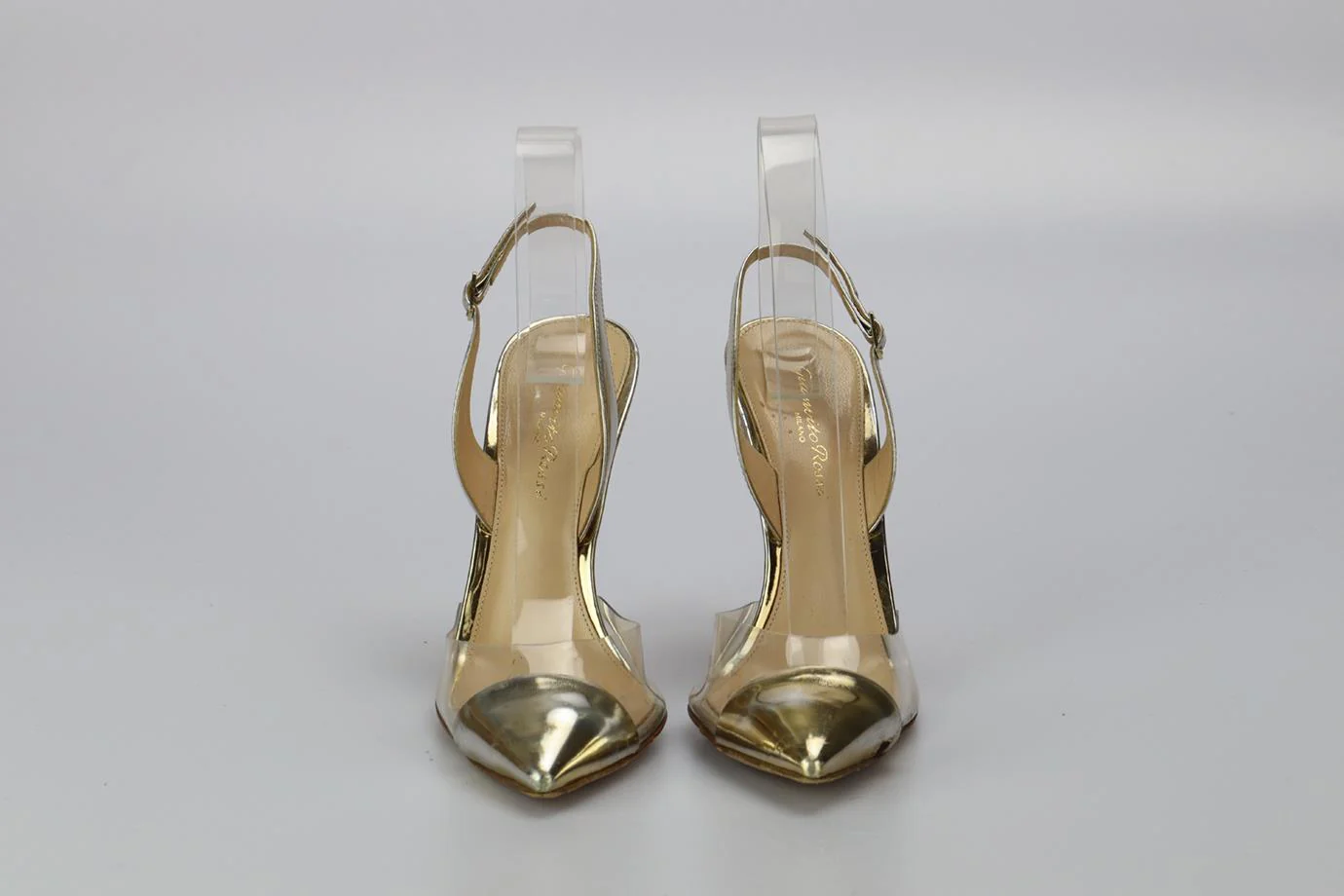 GIANVITO ROSSI PVC AND PATENT LEATHER SLINGBACK PUMPS EU 37.5 UK 4.5 US 7.5 - Image 3