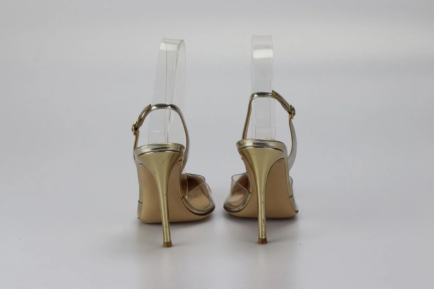 GIANVITO ROSSI PVC AND PATENT LEATHER SLINGBACK PUMPS EU 37.5 UK 4.5 US 7.5 - Image 4