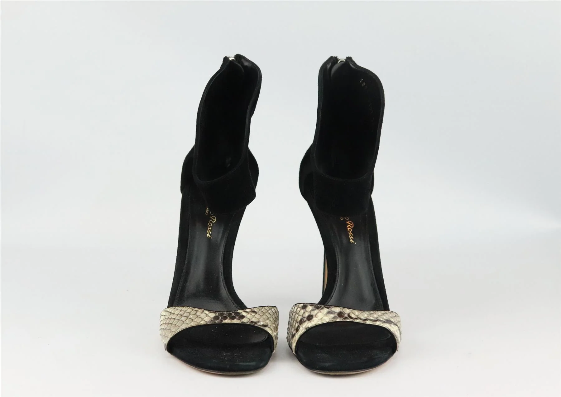 GIANVITO ROSSI PYTHON AND SUEDE SANDALS EU 38.5 UK 5.5 US 8.5 - Image 3