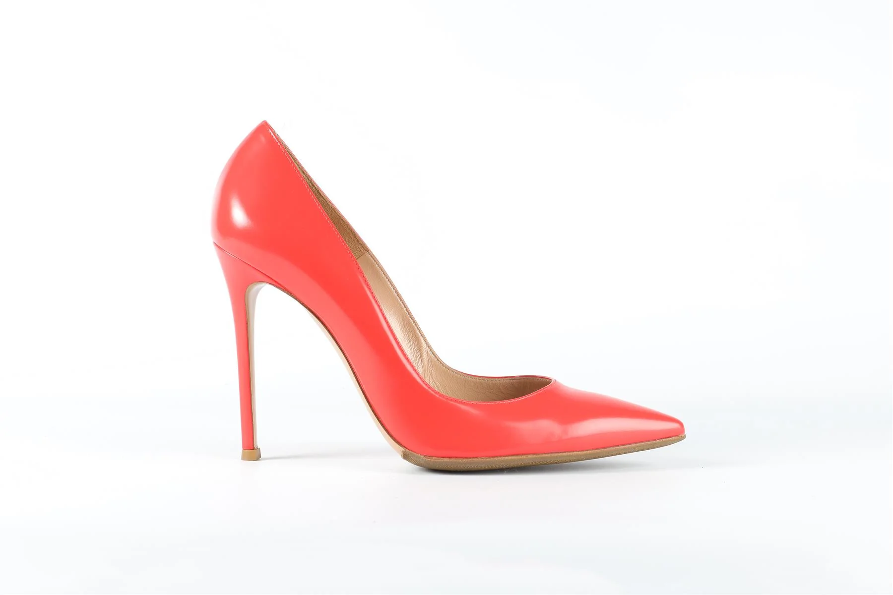 GIANVITO ROSSI RED LEATHER PUMPS EU 40, UK 7, US 10 - Image 8