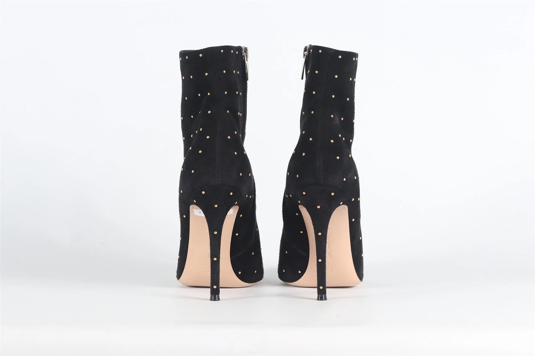 GIANVITO ROSSI STUD AND SUEDE ANKLE BOOTS EU 39 UK 6 US 9 - Image 4