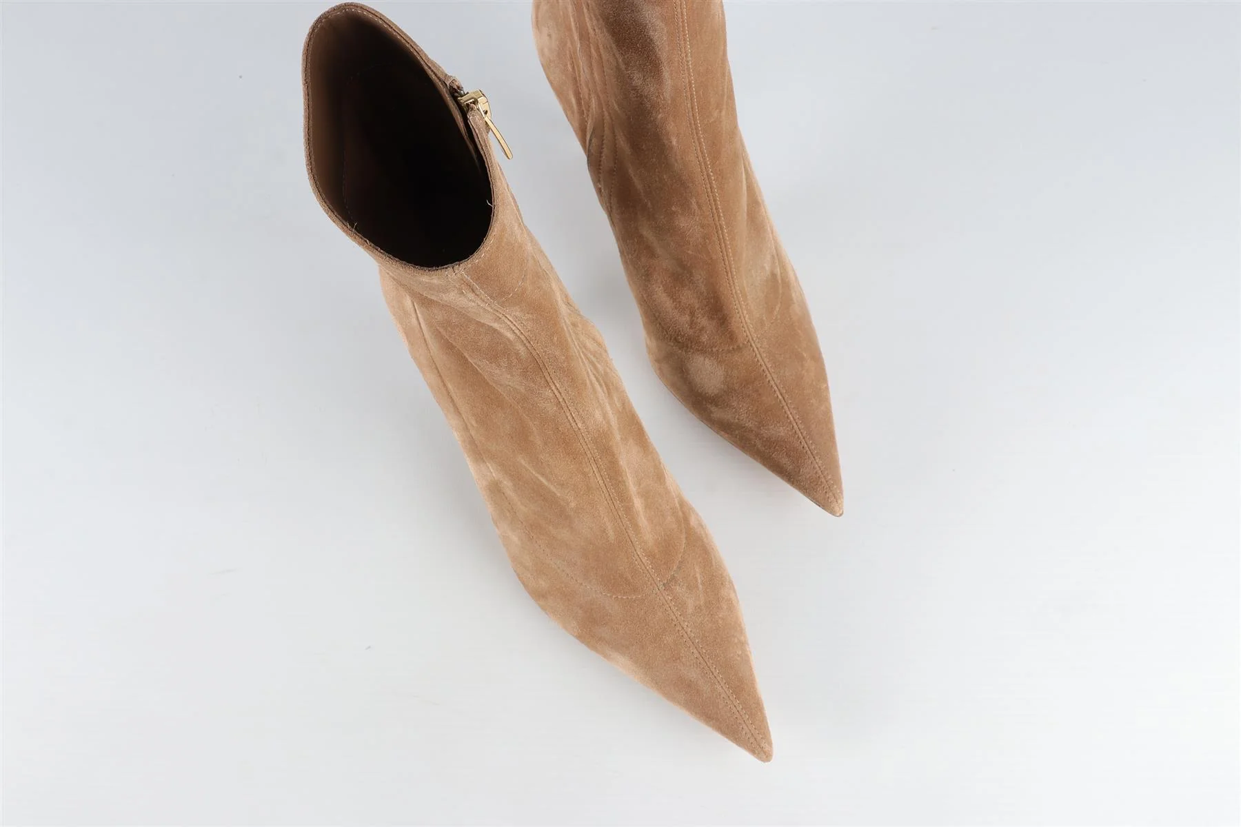 GIANVITO ROSSI TAN SUEDE ANKLE BOOTS EU 38 UK 5 US 8 - Image 4
