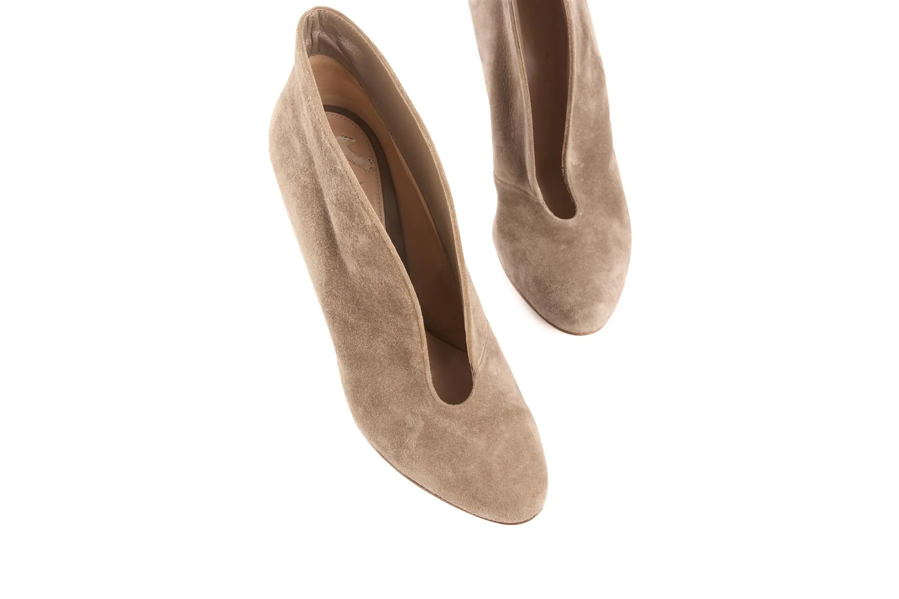 GIANVITO ROSSI TAUPE SUEDE ANKLE BOOTS EU 38 UK 5 US 8 - Image 4