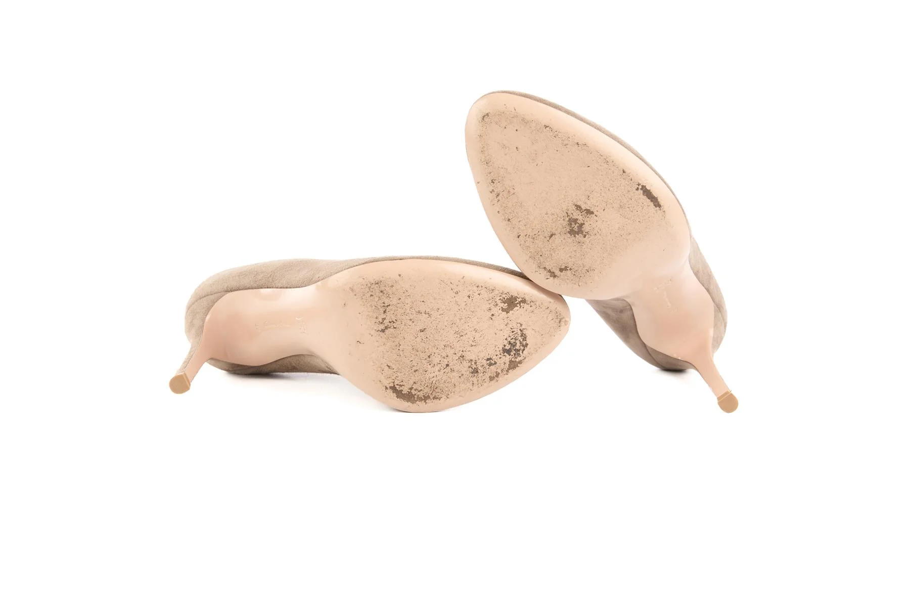 GIANVITO ROSSI TAUPE SUEDE ANKLE BOOTS EU 38 UK 5 US 8 - Image 6