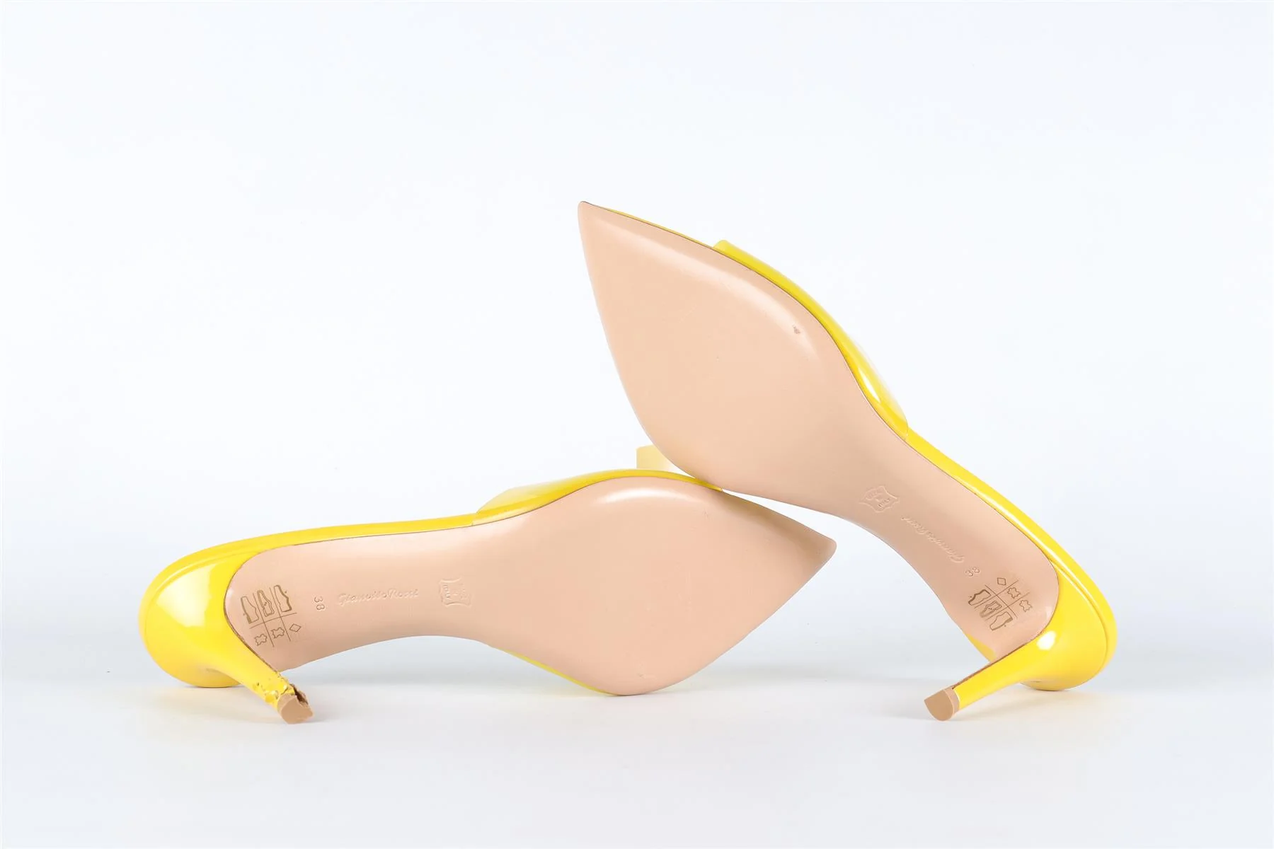 GIANVITO ROSSI YELLOW PVC SANDALS EU 38 UK 5 US 8 - Image 6