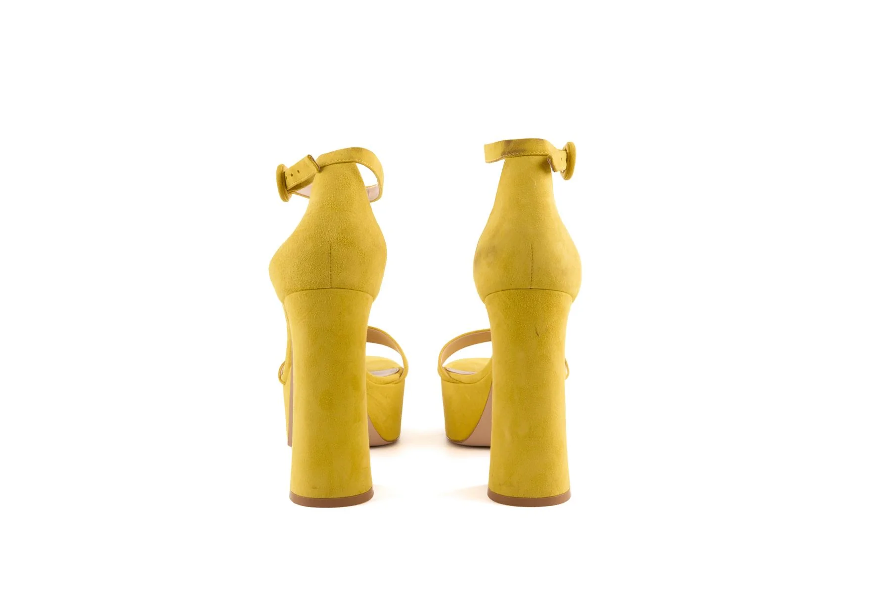GIANVITO ROSSI YELLOW SUEDE PLATFORM SANDALS EU 39.5 UK 6.5 US 9.5 - Image 5