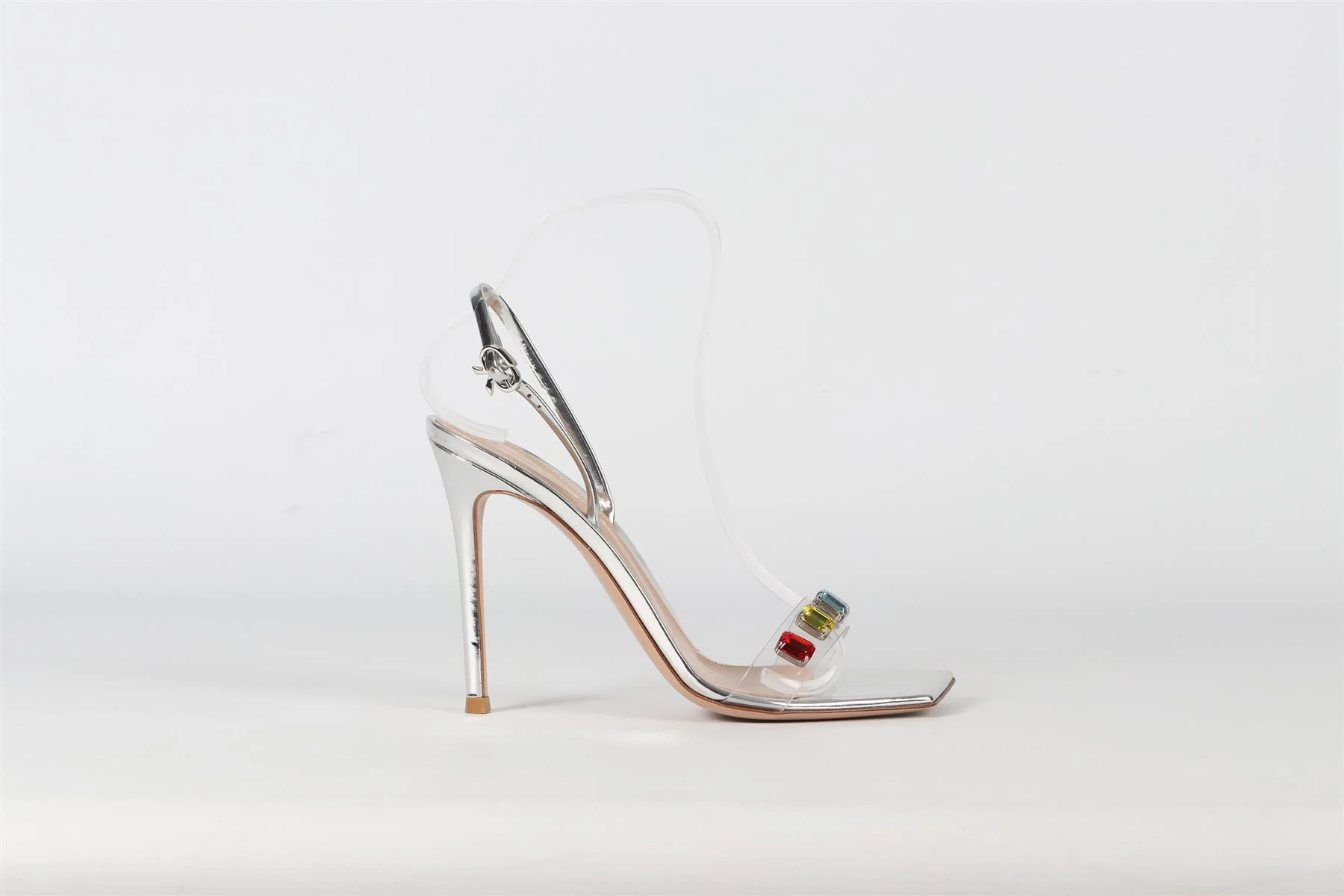 GIANVITTO ROSSI CRYSTAL, PVC AND PATENT LEATHER SANDALS EU 38 UK 5 US 8 - Image 2