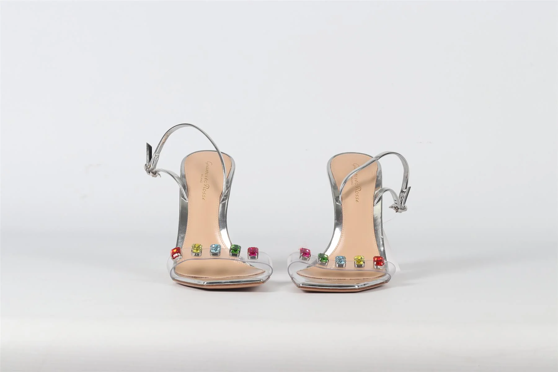 GIANVITTO ROSSI CRYSTAL, PVC AND PATENT LEATHER SANDALS EU 38 UK 5 US 8 - Image 3