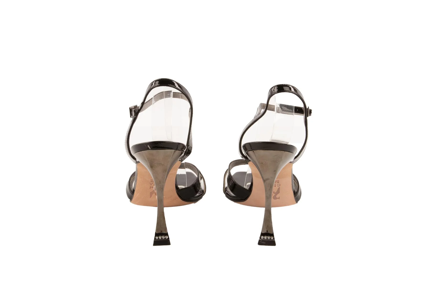GINA BLACK PATENT LEATHER SANDALS EU 40 UK 7 US 10 - Image 5