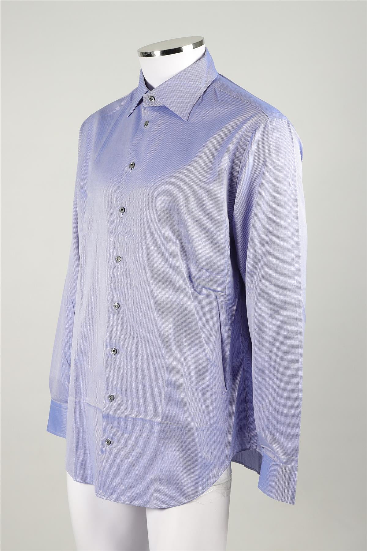 GIORGIO ARMANI BLUE MEN'S COTTON SHIRT UK/US COLLAR 16 UK/US CHEST 40 - Image 3