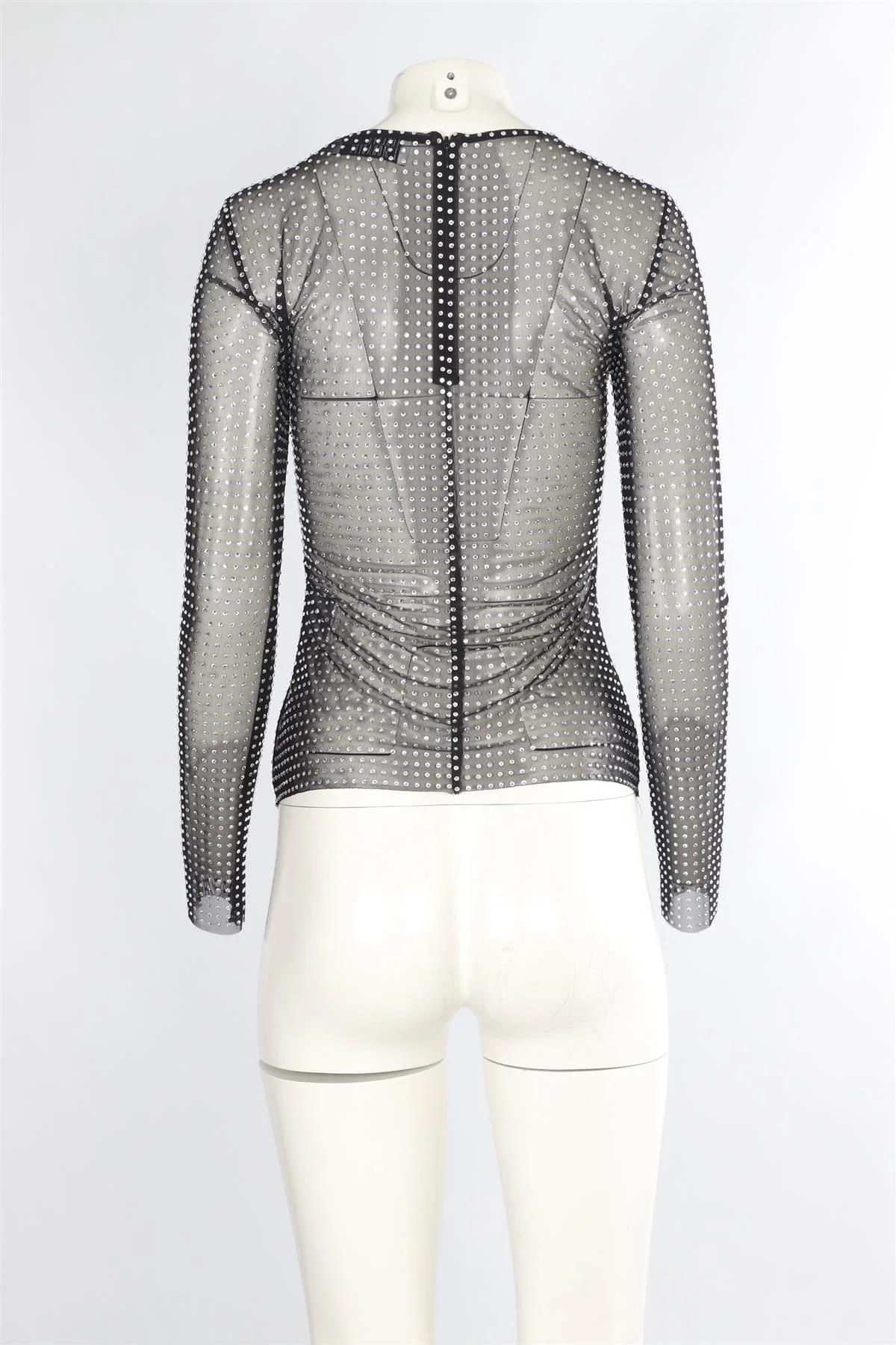 GIUSEPPE DI MORABITO BLACK MESH TOP IT 40 UK 8 - Image 4