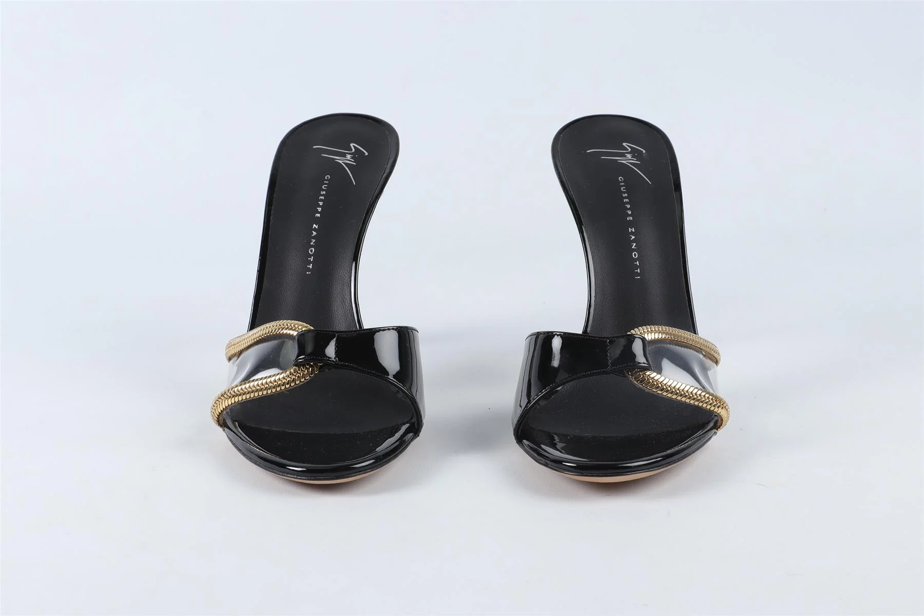 GIUSEPPE ZANOTTI BLACK LEATHER SANDALS EU 38 UK 5 US 8 - Image 3