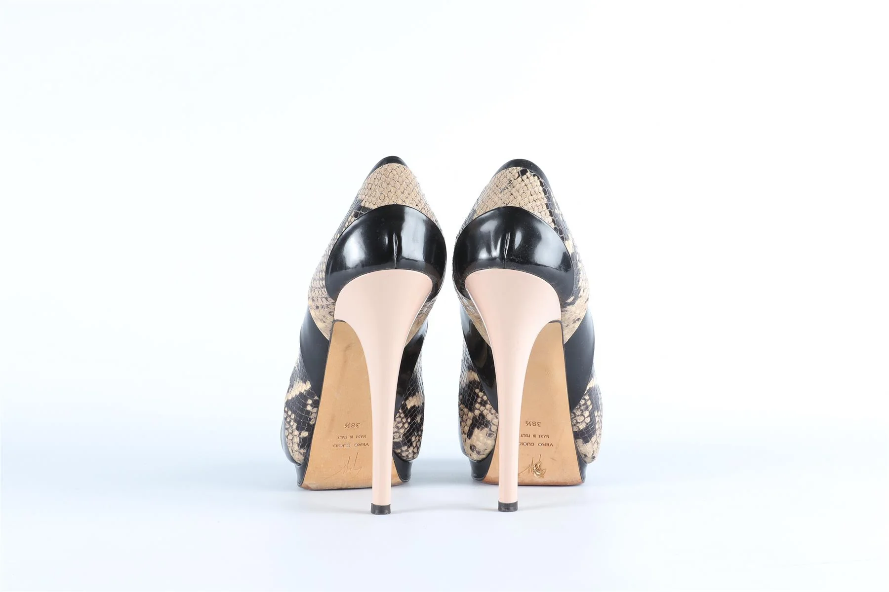 GIUSEPPE ZANOTTI BLACK PATENT LEATHER PUMPS EU 38.5 UK 5.5 - Image 5