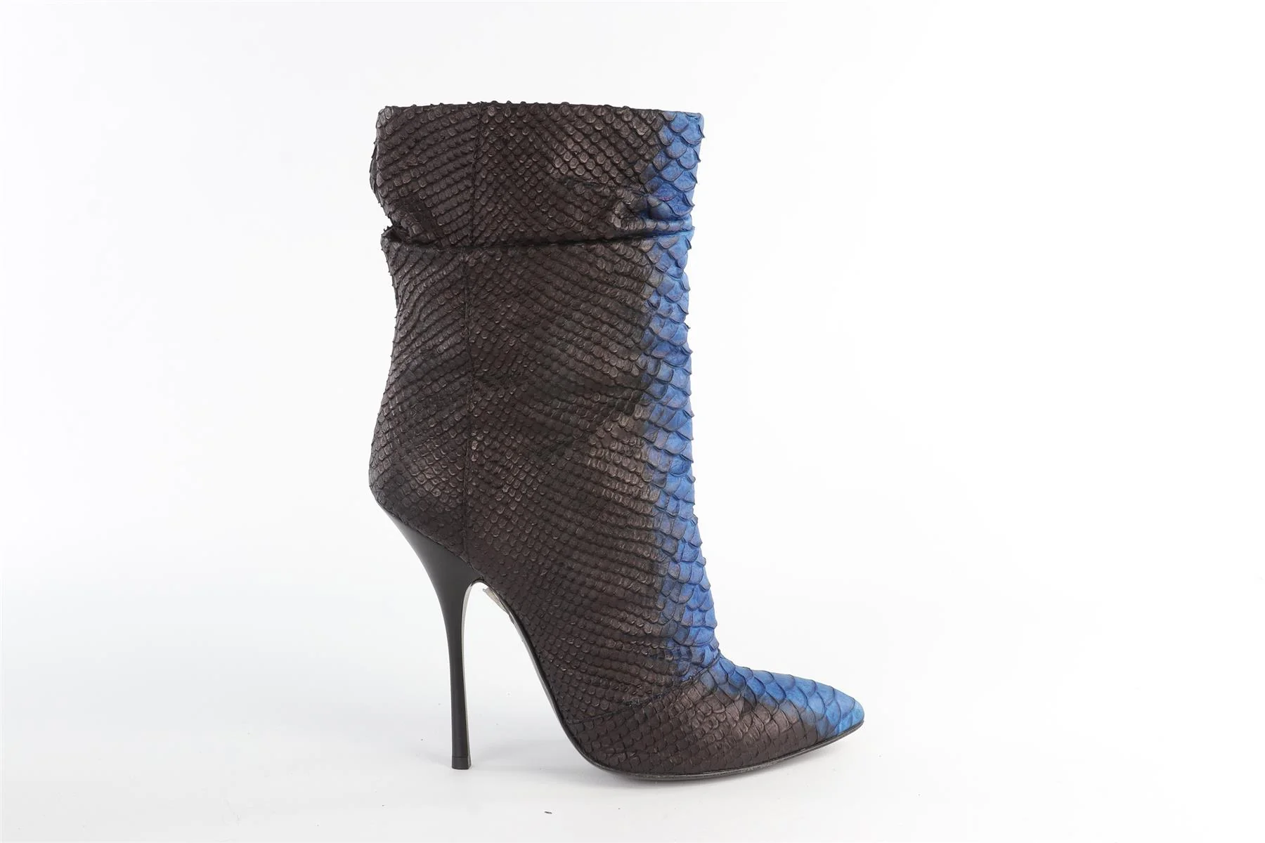 GIUSEPPE ZANOTTI BLUE PYTHON ANKLE BOOTS - Image 2