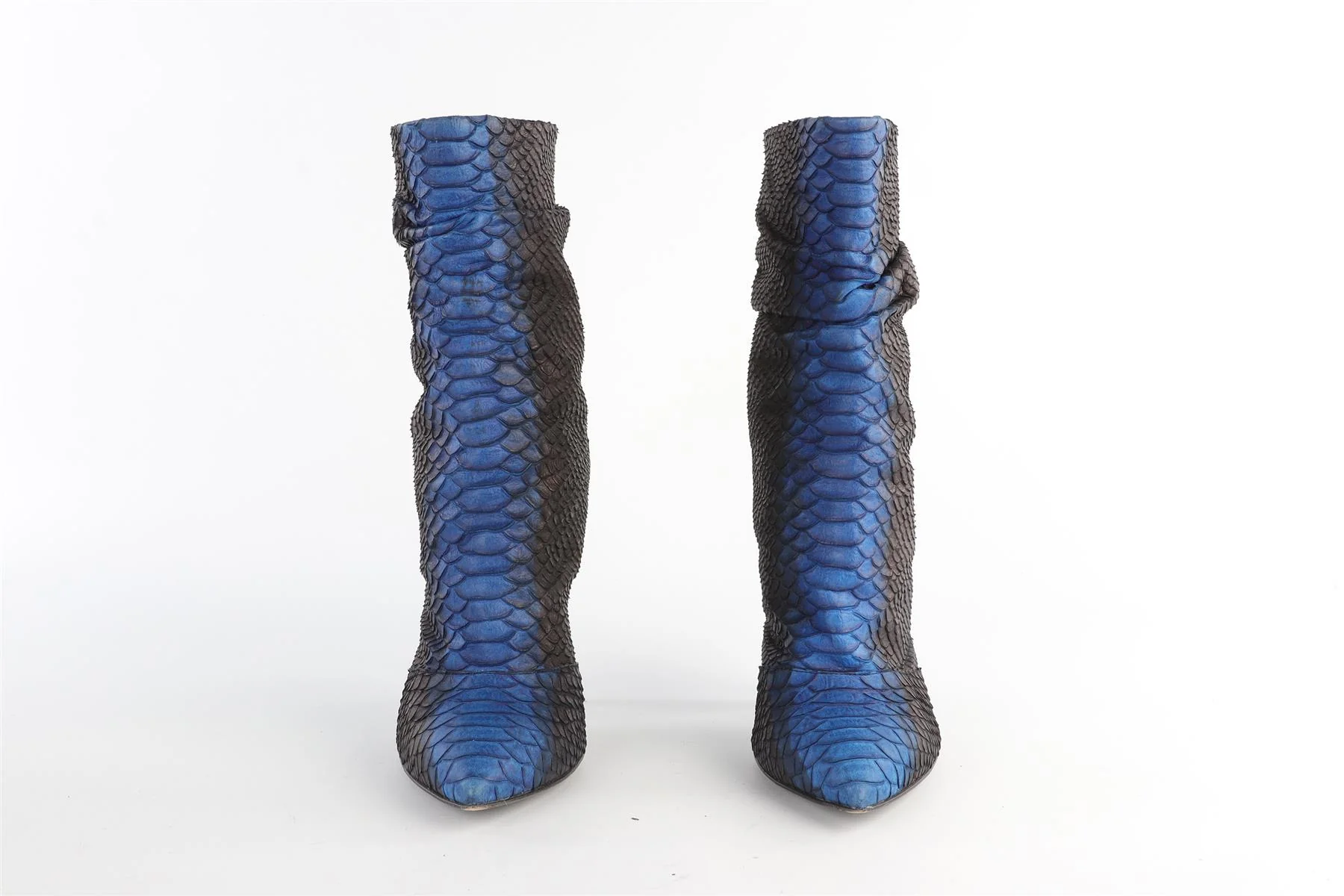 GIUSEPPE ZANOTTI BLUE PYTHON ANKLE BOOTS - Image 3