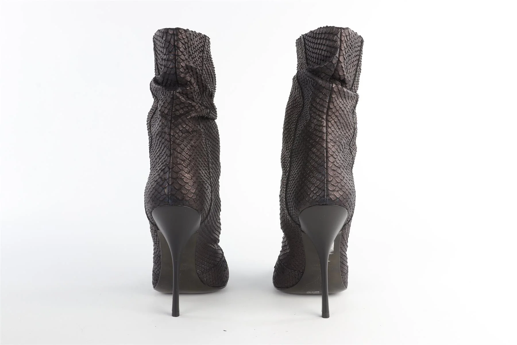 GIUSEPPE ZANOTTI BLUE PYTHON ANKLE BOOTS - Image 5
