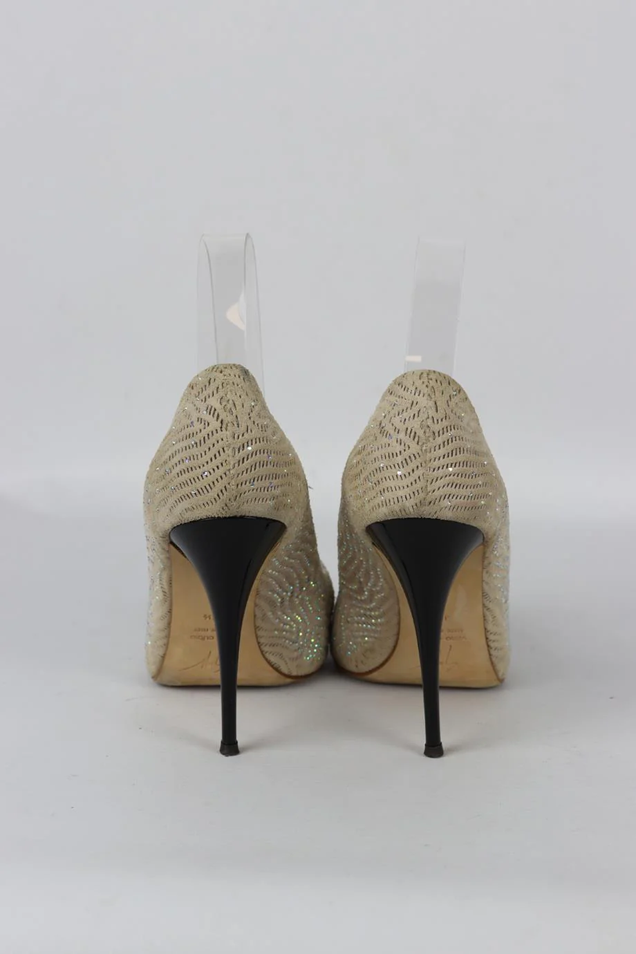 GIUSEPPE ZANOTTI CRYSTAL EMBELLISHED SUEDE PUMPS EU 37.5 UK 4.5 US 7.5 - Image 4