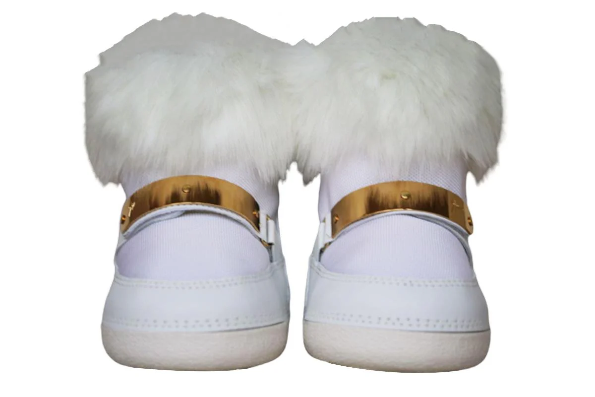 GIUSEPPE ZANOTTI GIRLS WHITE SNOW BOOTS EU 26-28 UK 8.5-10.5 - Image 2