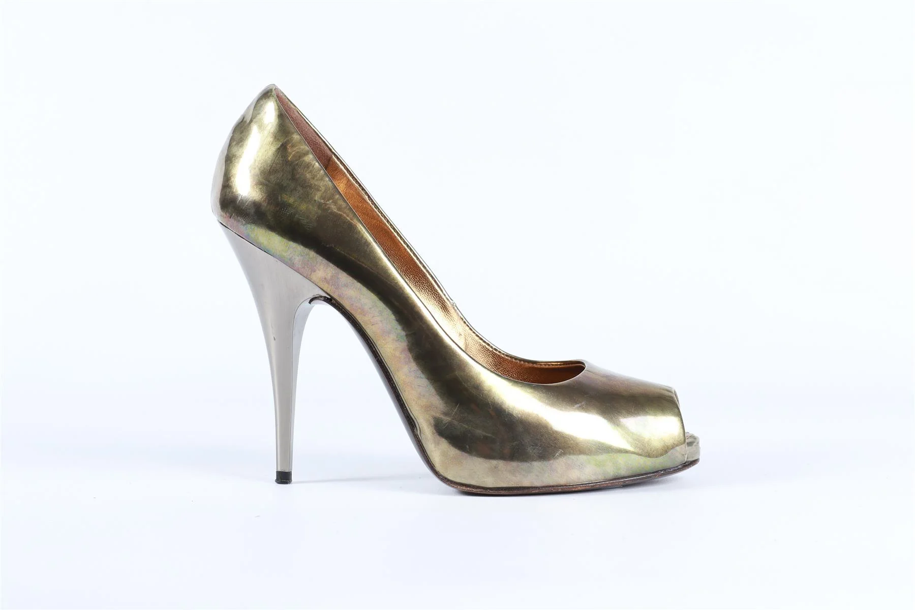 GIUSEPPE ZANOTTI GOLD LEATHER PUMPS - Image 2