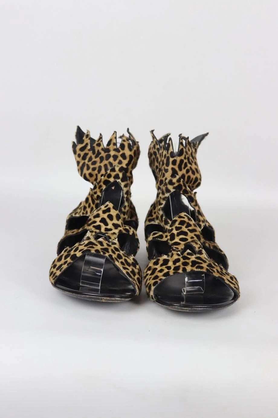 GIUSEPPE ZANOTTI LEOPARD PRINT CALF HAIR AND LEATHER SANDALS EU 38.5 UK 5.5 US 8.5 - Image 3