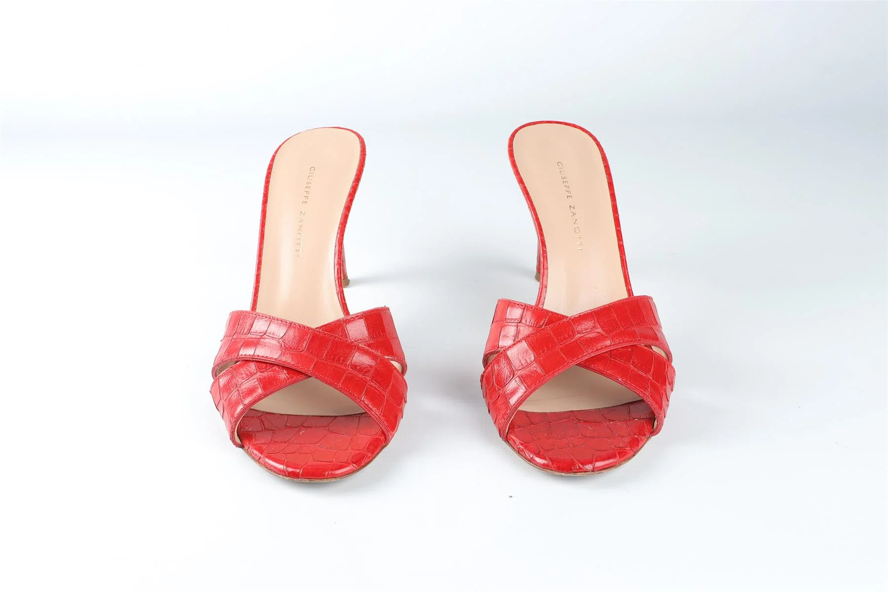 GIUSEPPE ZANOTTI RED LEATHER MULES EU 36 UK 3 US 6 - Image 3