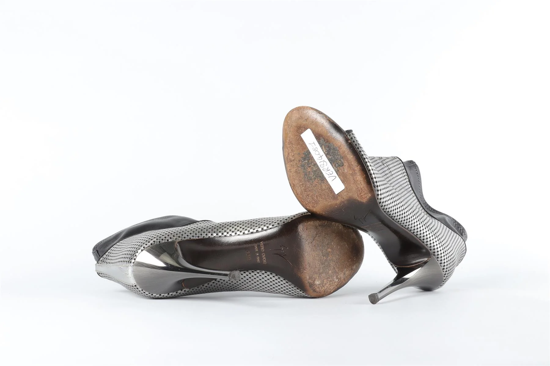 GIUSEPPE ZANOTTI SILVER LEATHER ANKLE BOOTS EU 38.5 UK 5.5 US 8.5 - Image 6