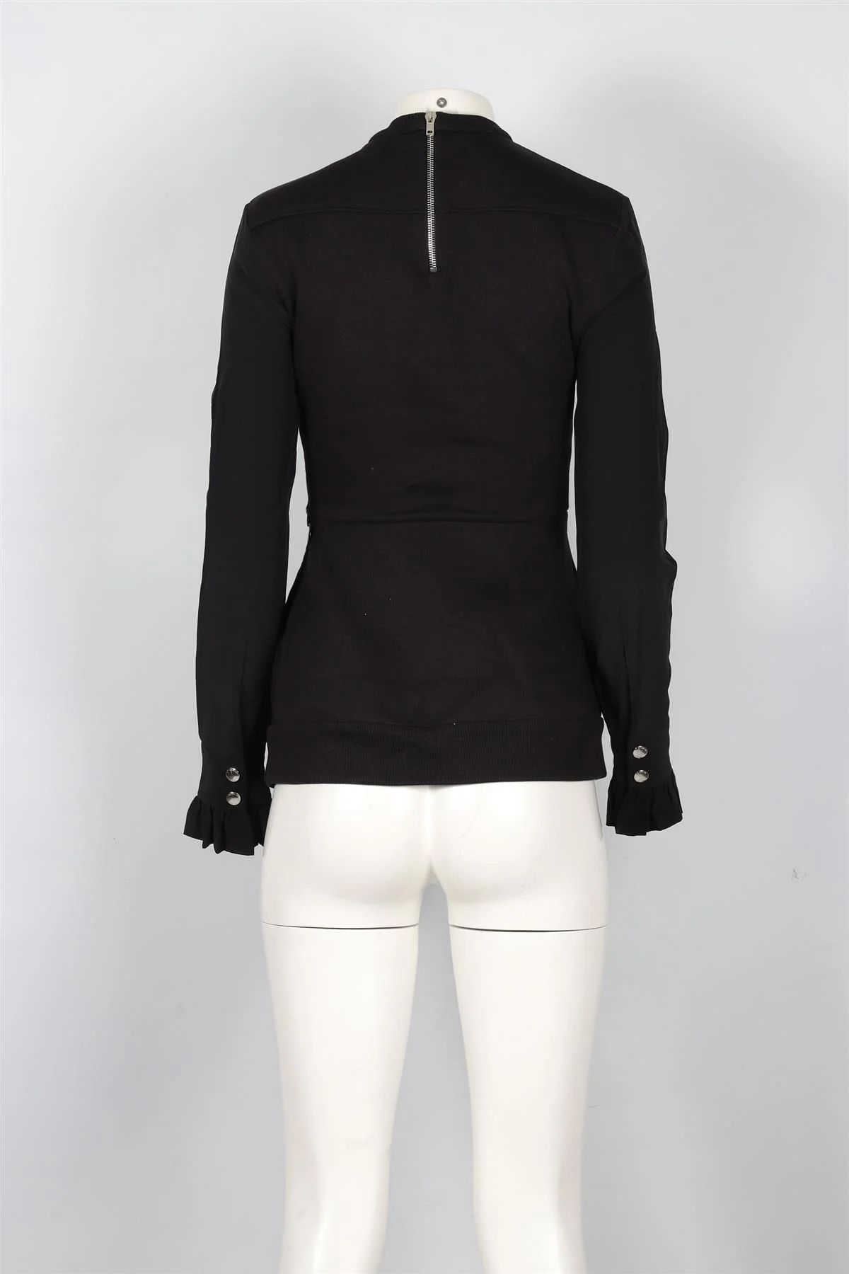 GIVENCHY BLACK COTTON SWEATSHIRT FR 36 UK 8 - Image 4