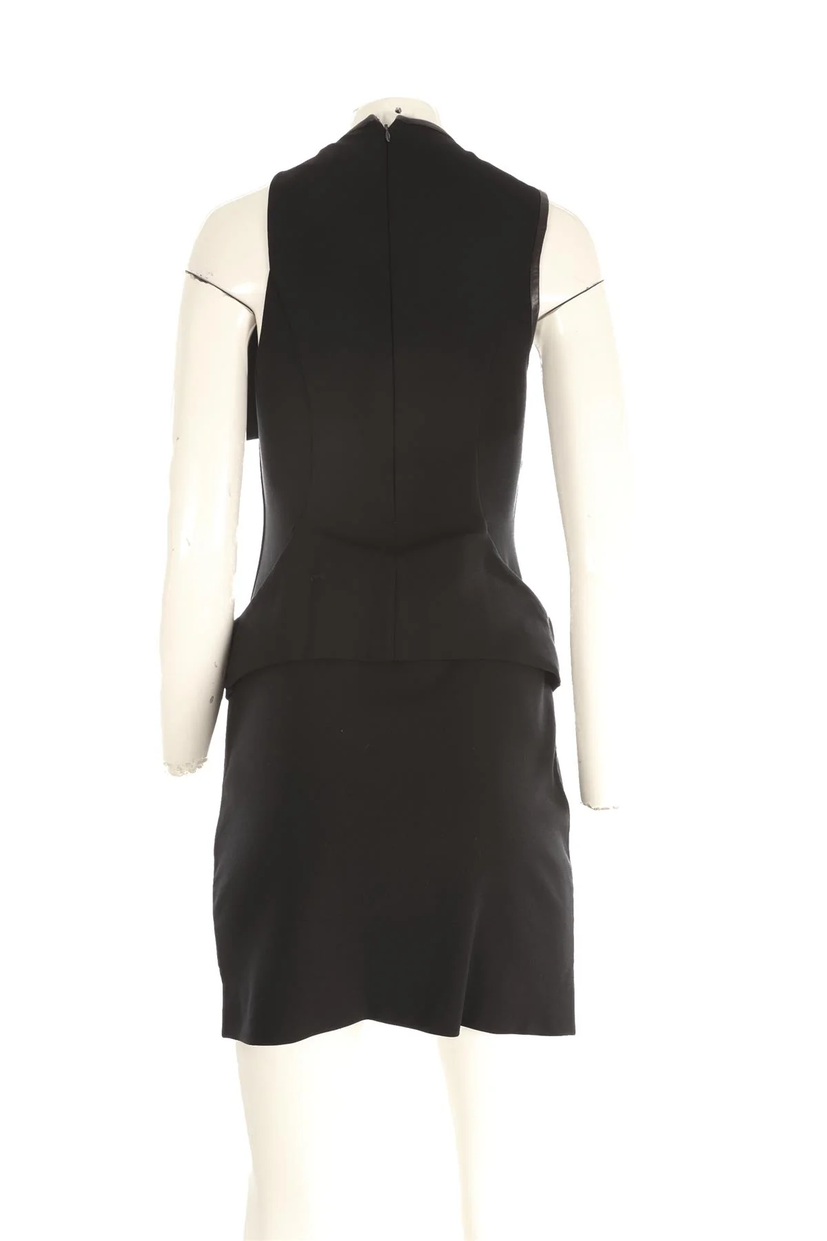 GIVENCHY BLACK CREPE MINI DRESS SMALL - Image 4