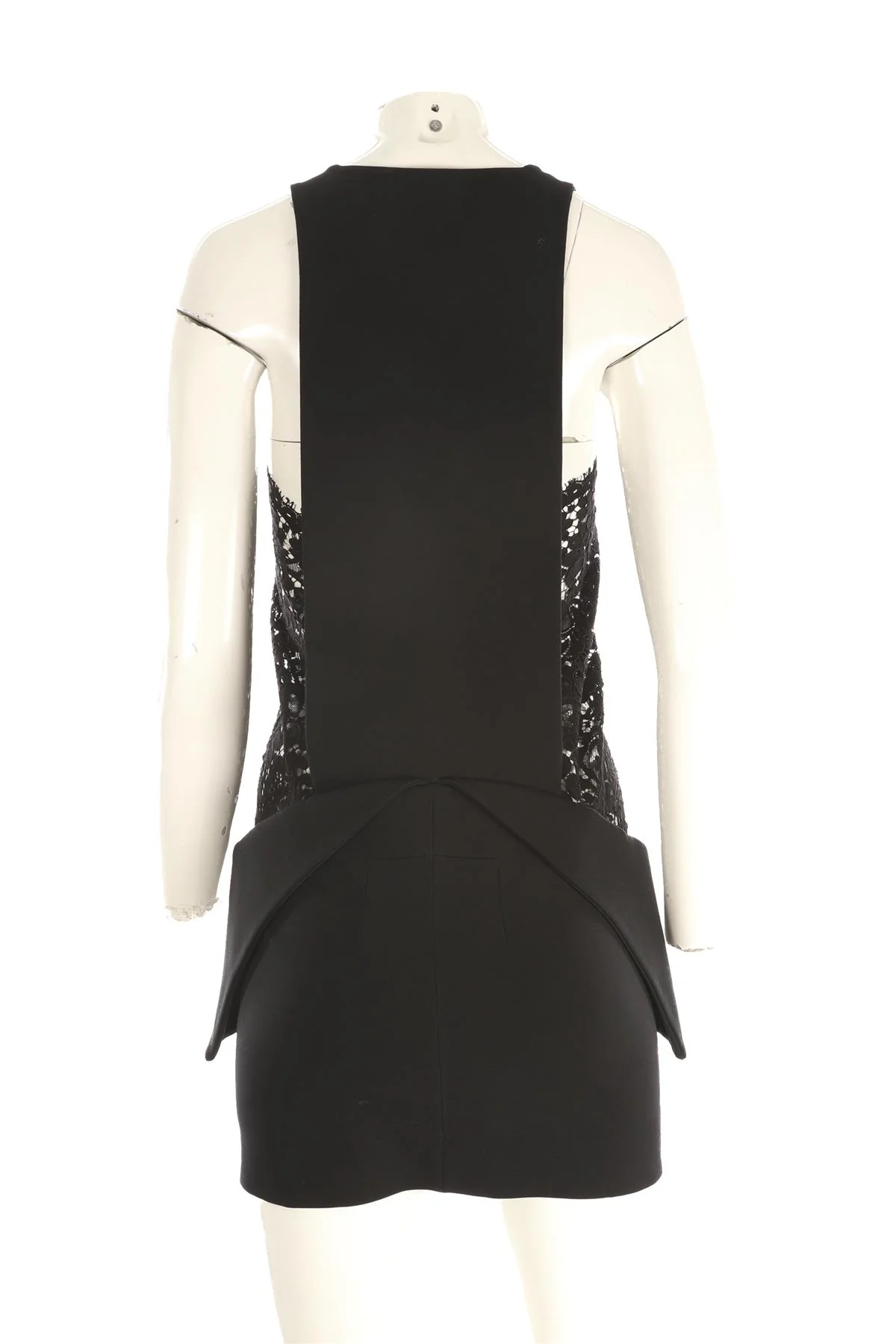 GIVENCHY BLACK CREPE MINI DRESS SMALL - Image 4