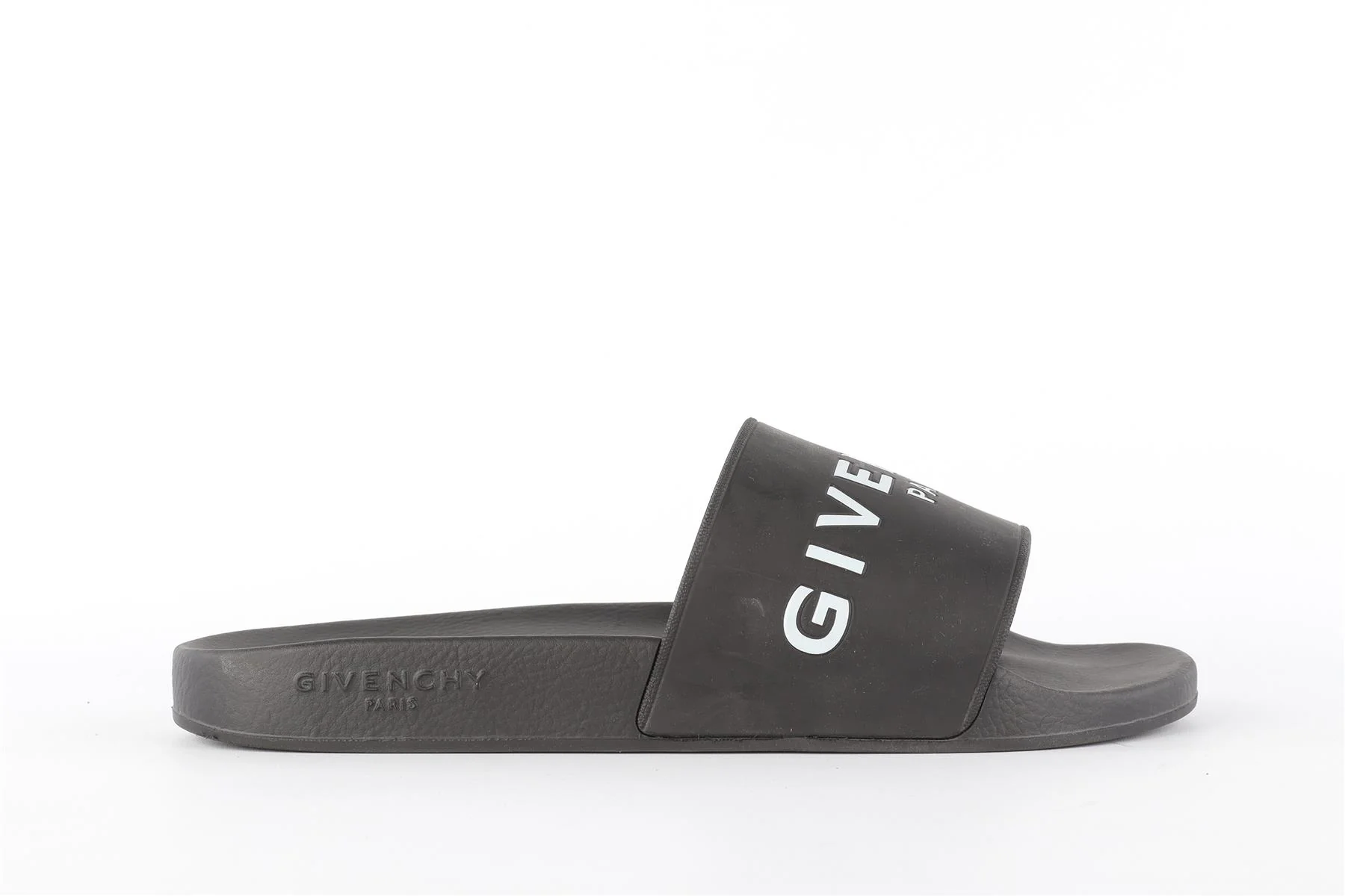GIVENCHY BLACK MEN'S RUBBER SLIDES EU 43 UK 9 US 10 - Image 2