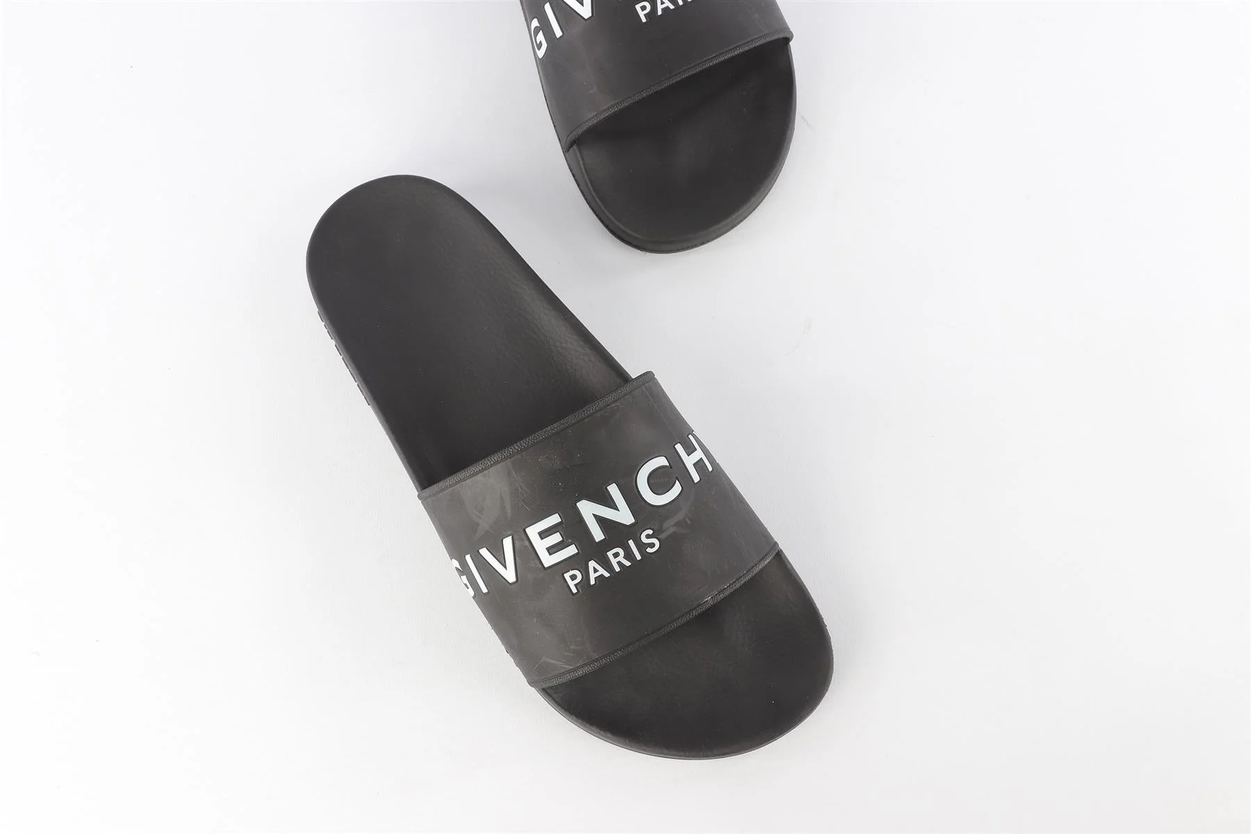 GIVENCHY BLACK MEN'S RUBBER SLIDES EU 43 UK 9 US 10 - Image 4