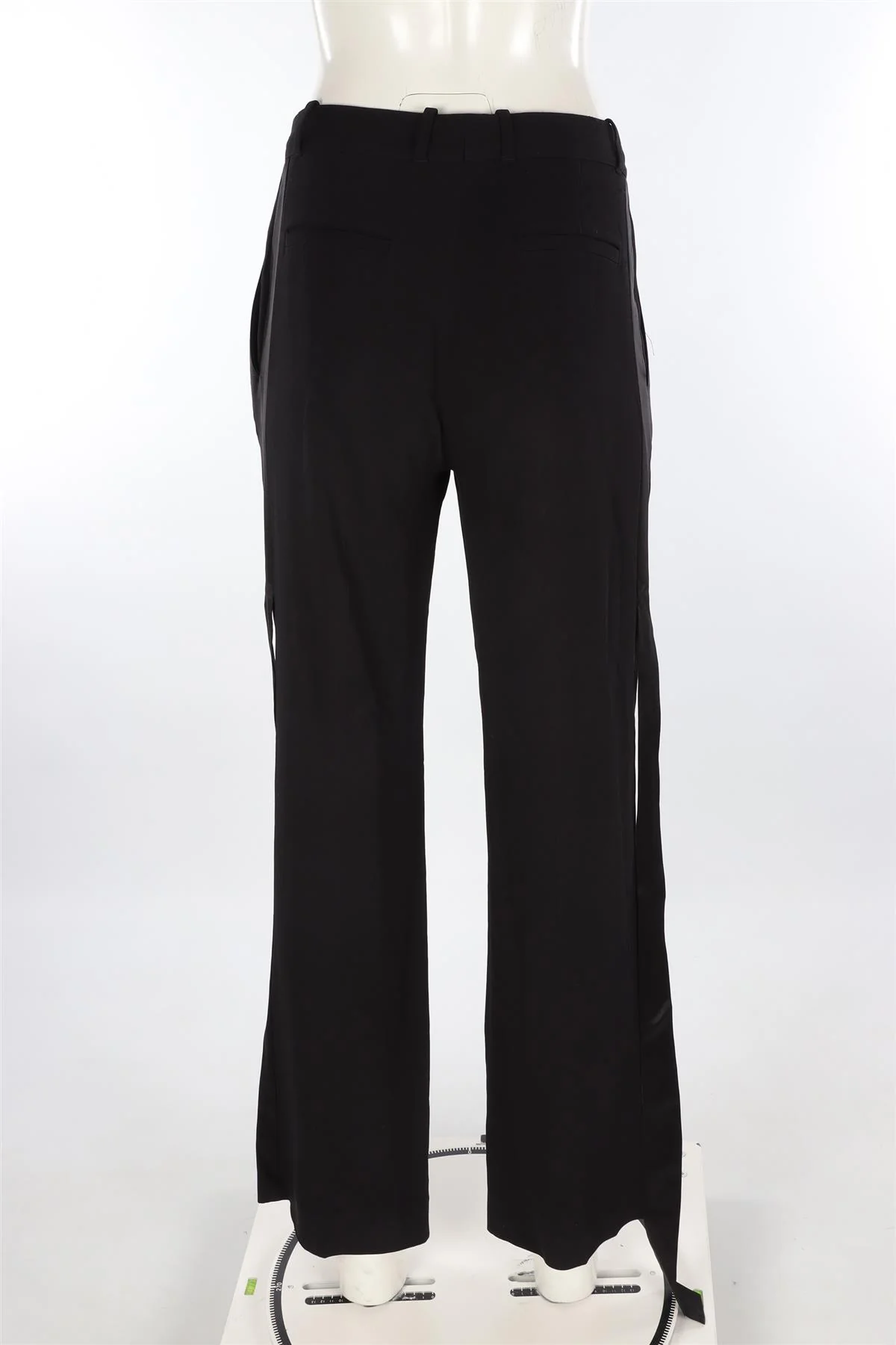 GIVENCHY BLACK SATIN WIDE LEG PANTS FR 34 UK 6 - Image 4