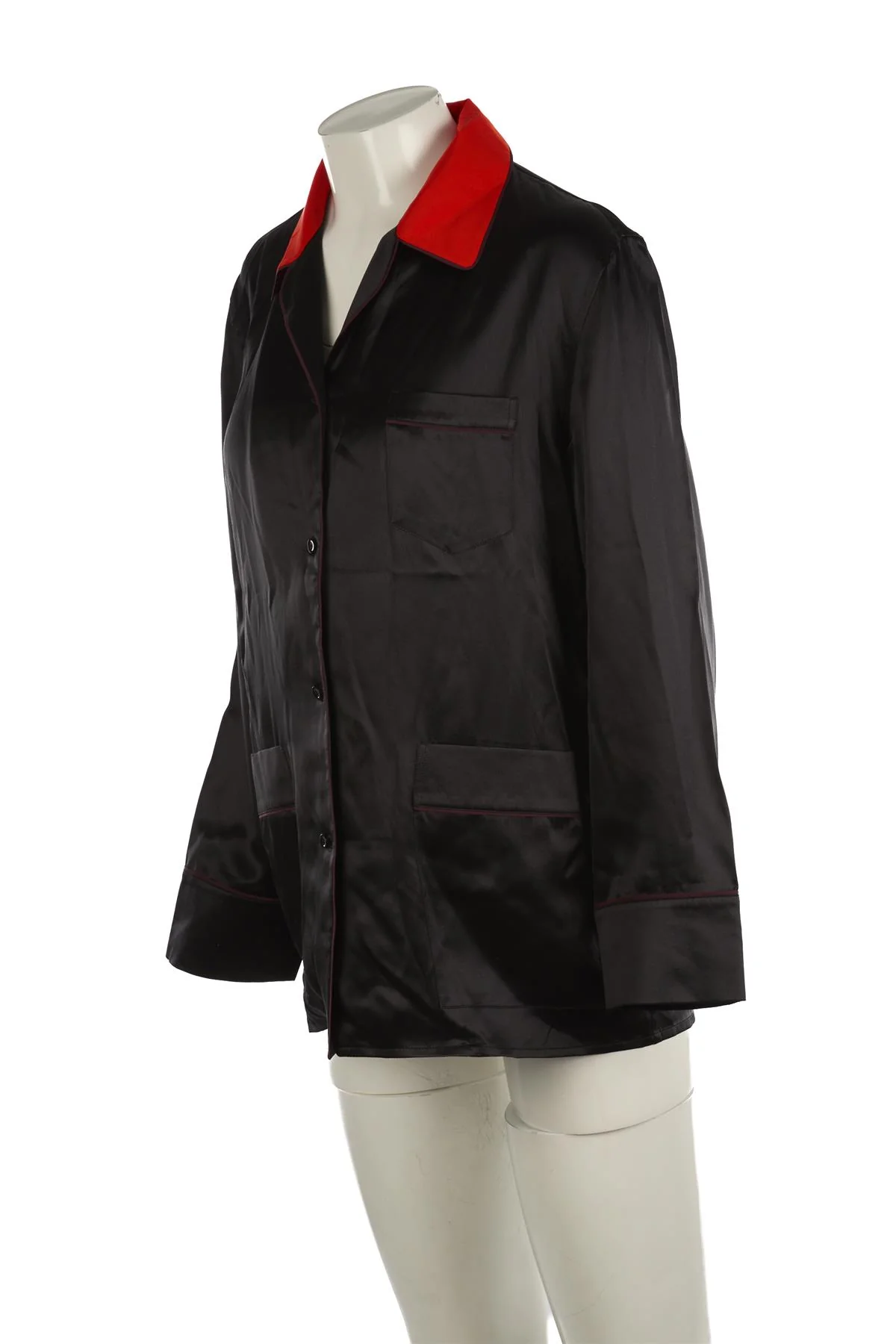 GIVENCHY BLACK SILK SHIRT FR 40 UK 12 - Image 3