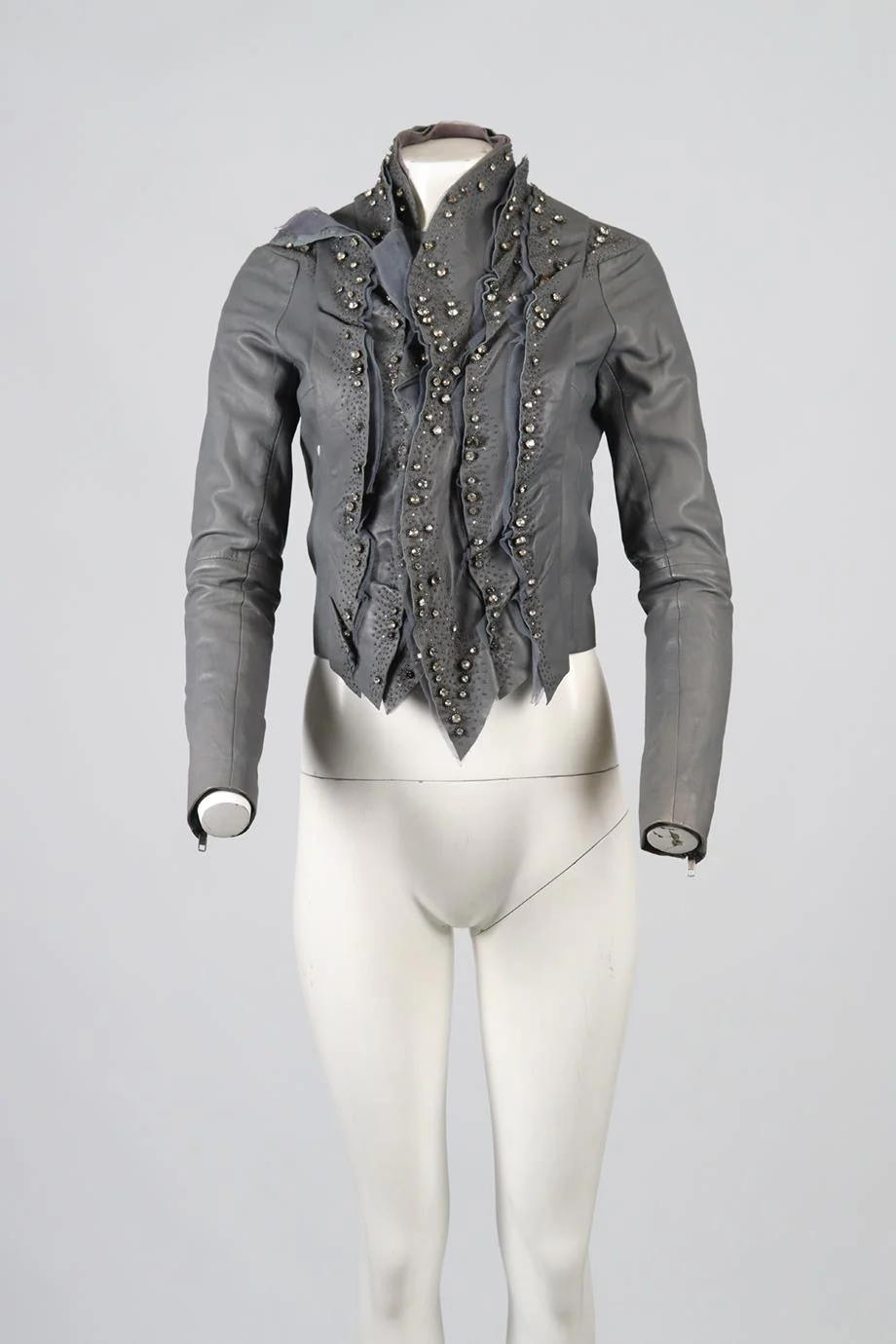 GIVENCHY CRYSTAL AND LEATHER JACKET FR 38 UK 10 - Image 2